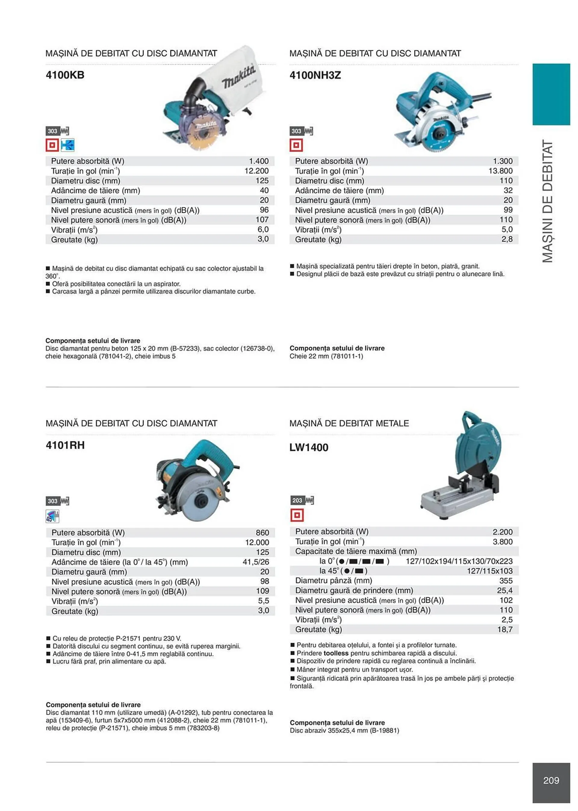 Catalog Сatalog Makita de la 6 februarie până la 31 decembrie 2024 - Revista Pagina 209