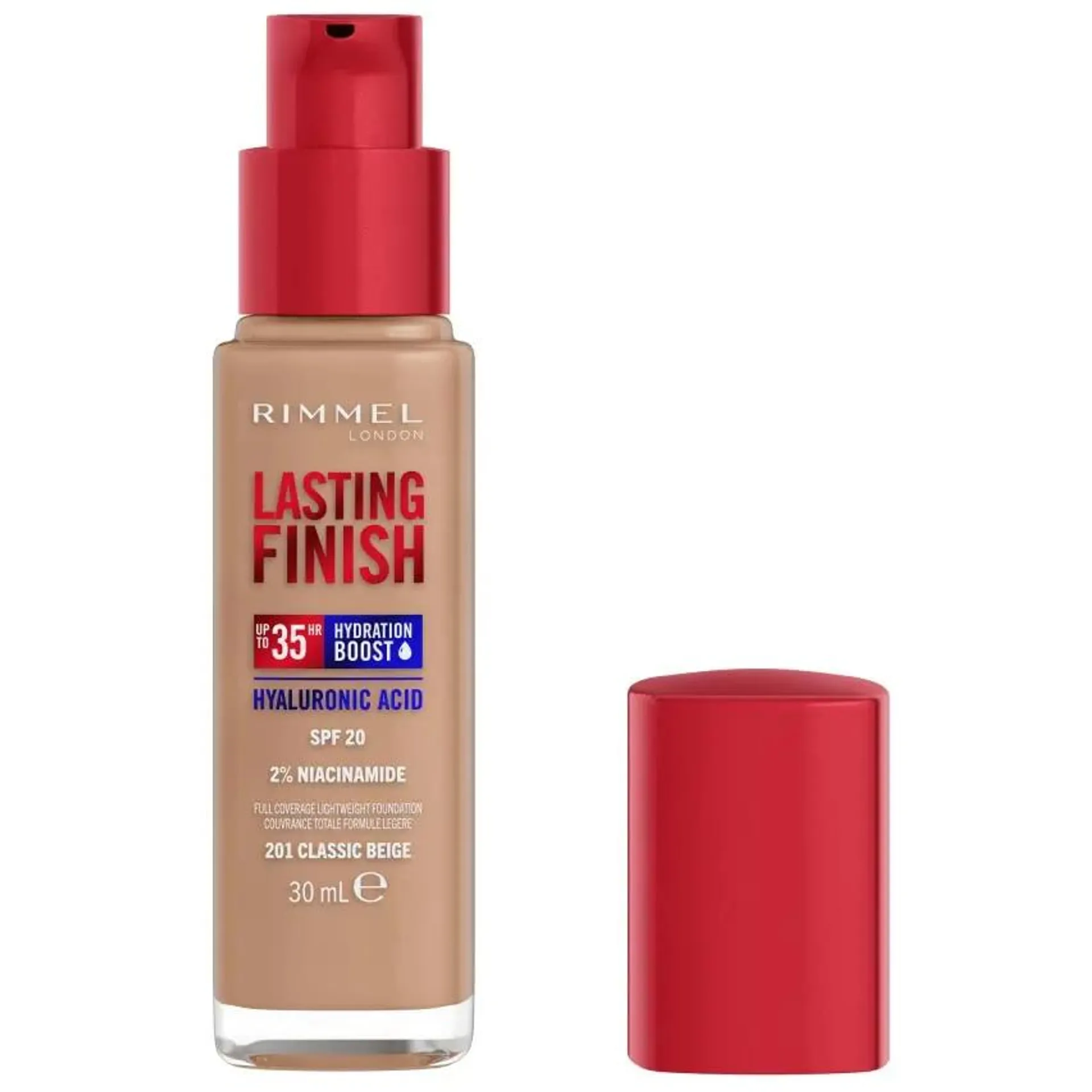 Fond de ten Rimmel Lasting Finish 35H 201 Classic Beige, 30 ml