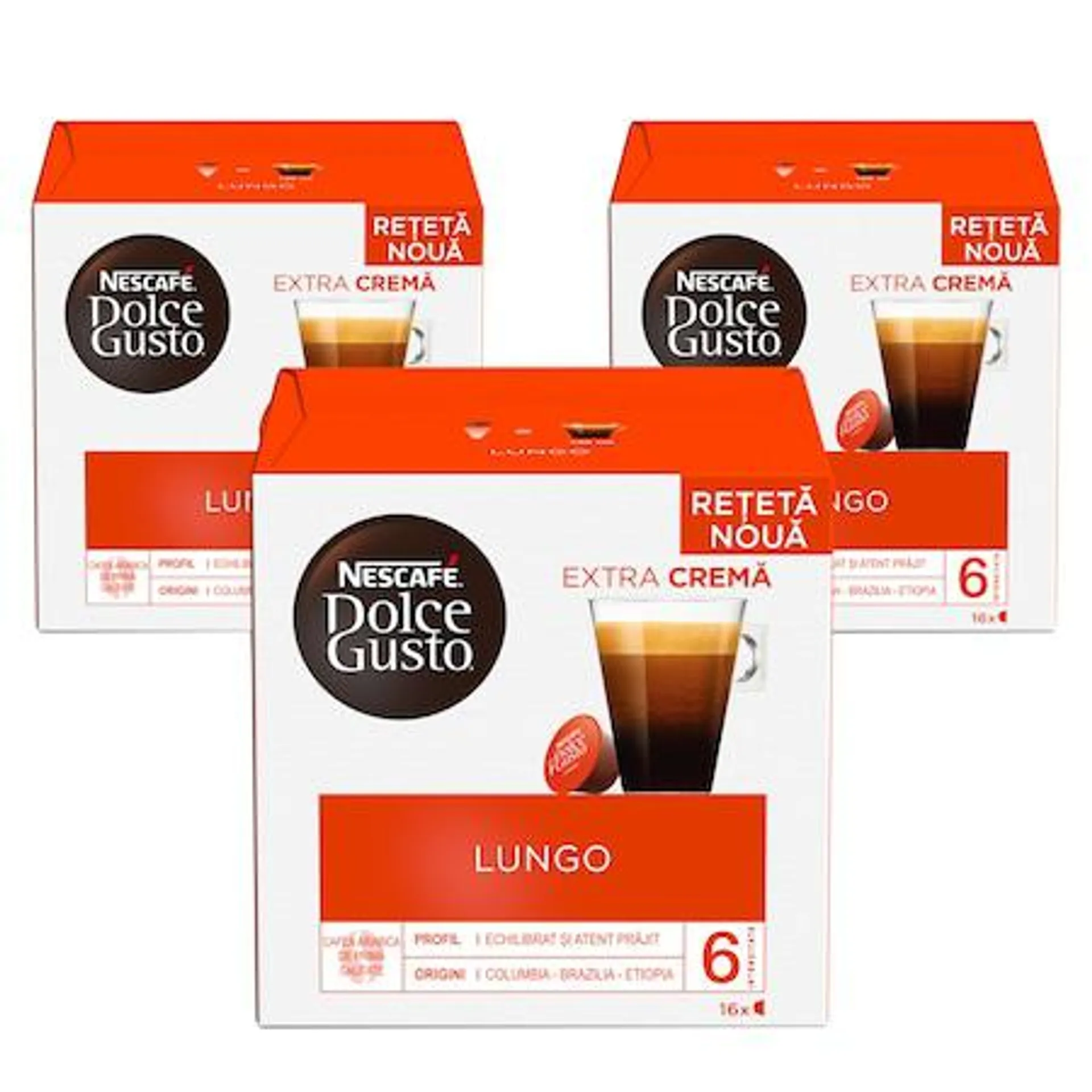 Set 3 x Capsule Nescafé Dolce Gusto Lungo, 48 capsule, 312g