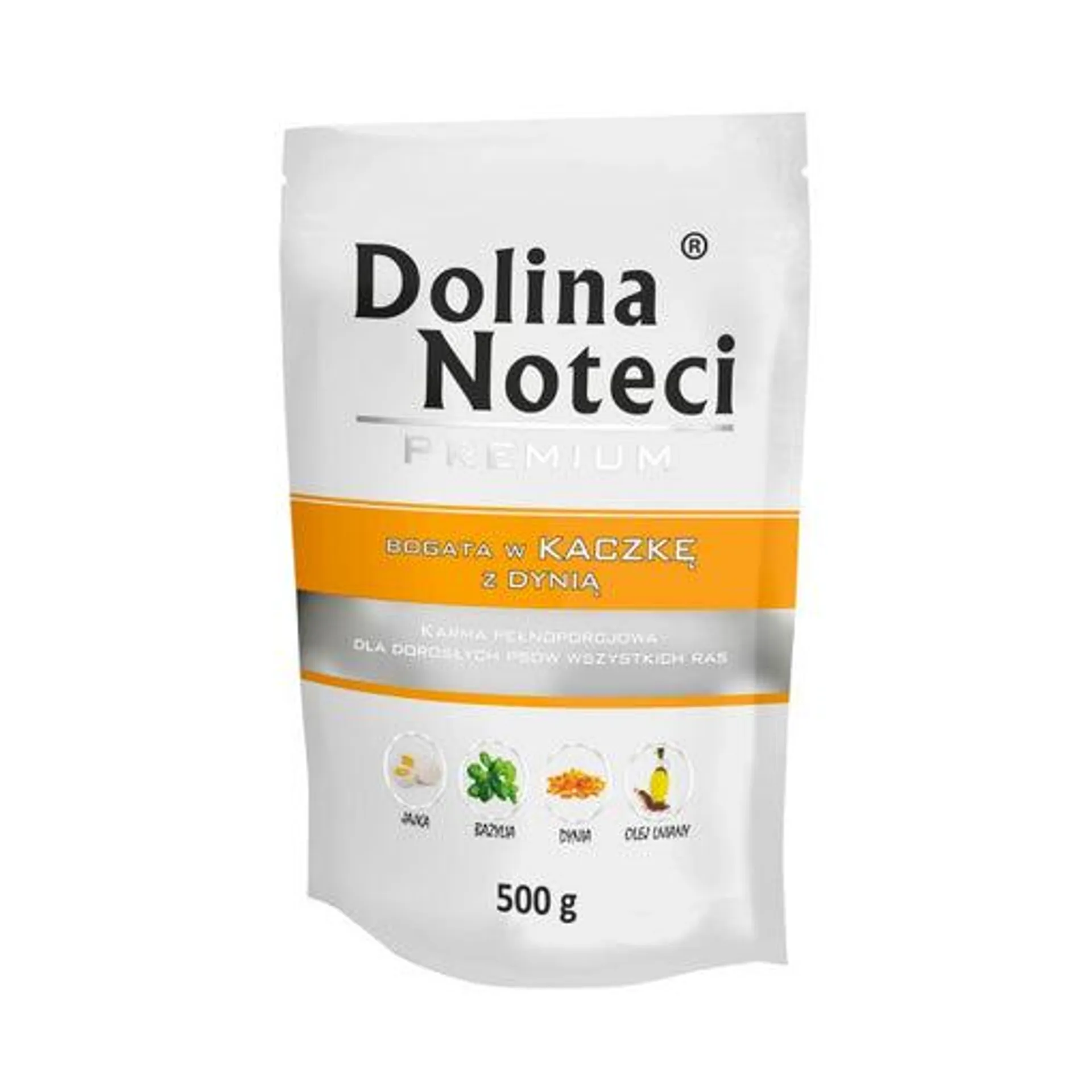 Hrana umeda pentru caini Dolina Noteci cu rata si dovleac 500 g