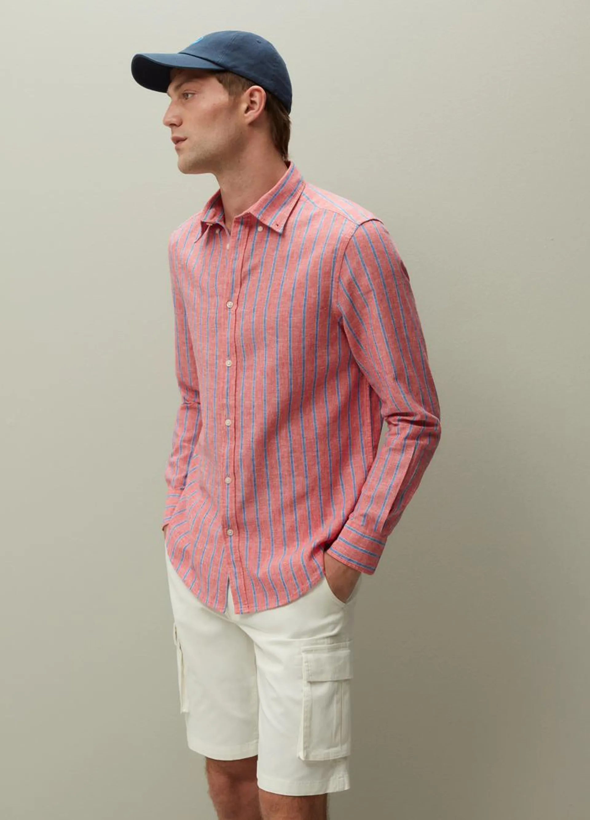 PIOMBO regular-fit striped shirt