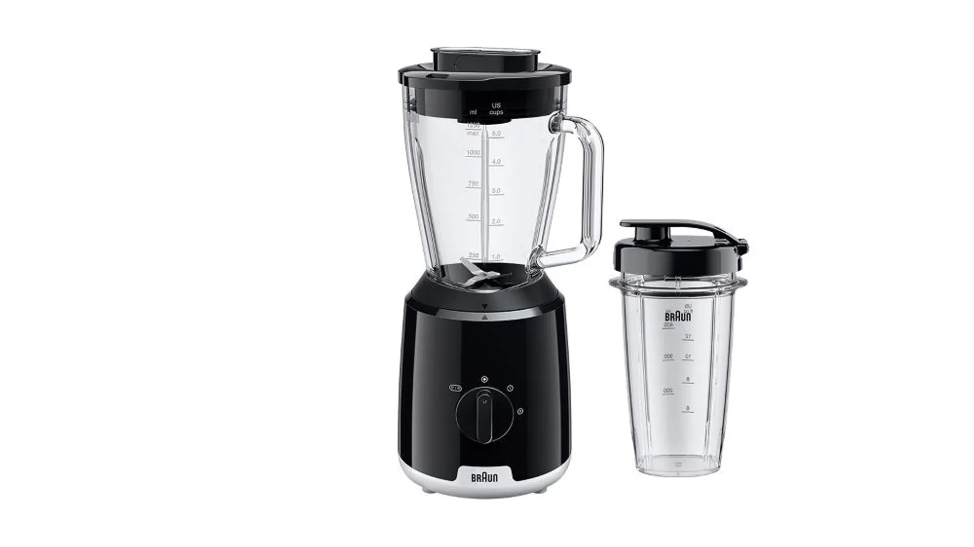 Blender de masa Braun 1 JB 1051, 1.5 litri, 600 W, Negru