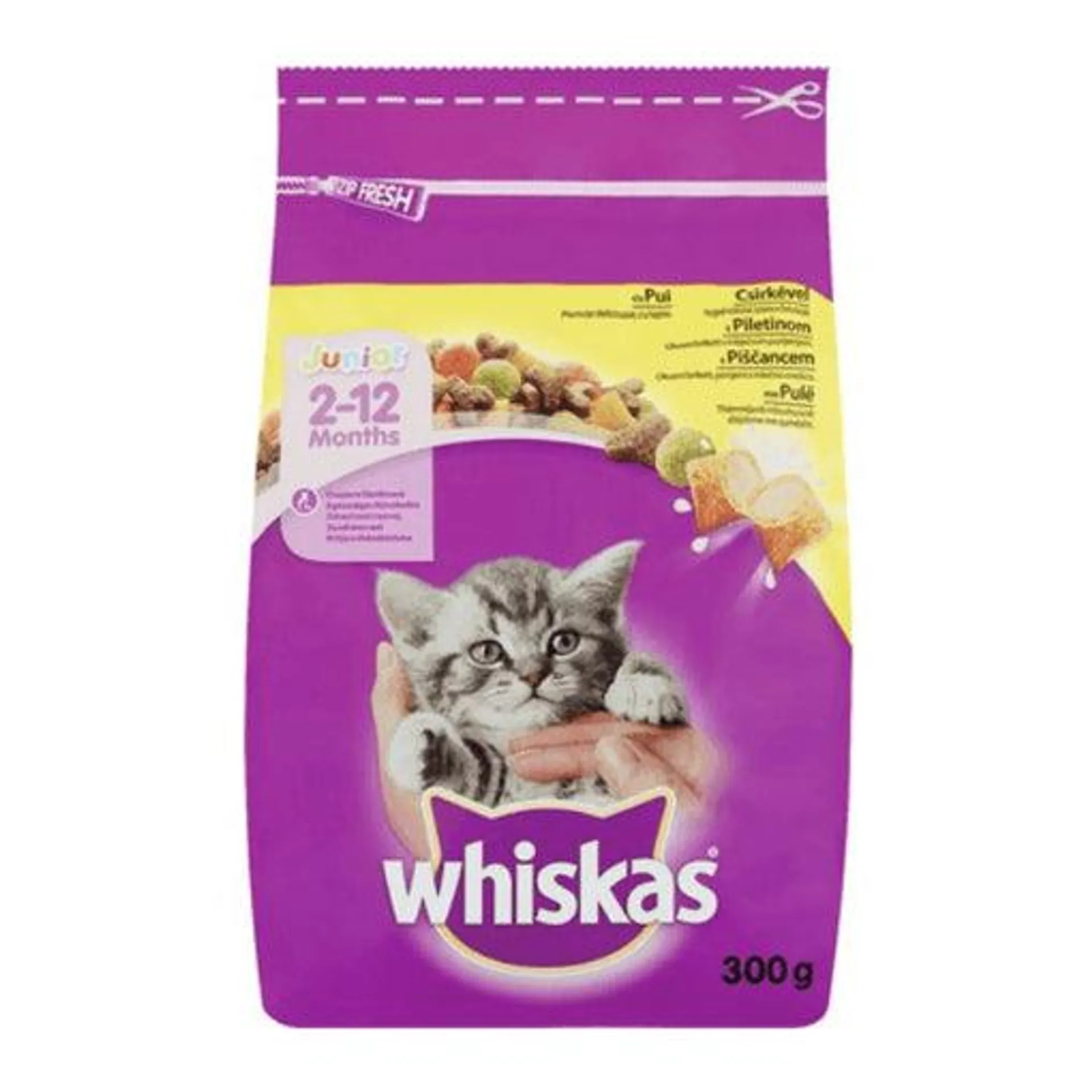 Hrana uscata pentru pisici Whiskas Junior cu pui 300 g