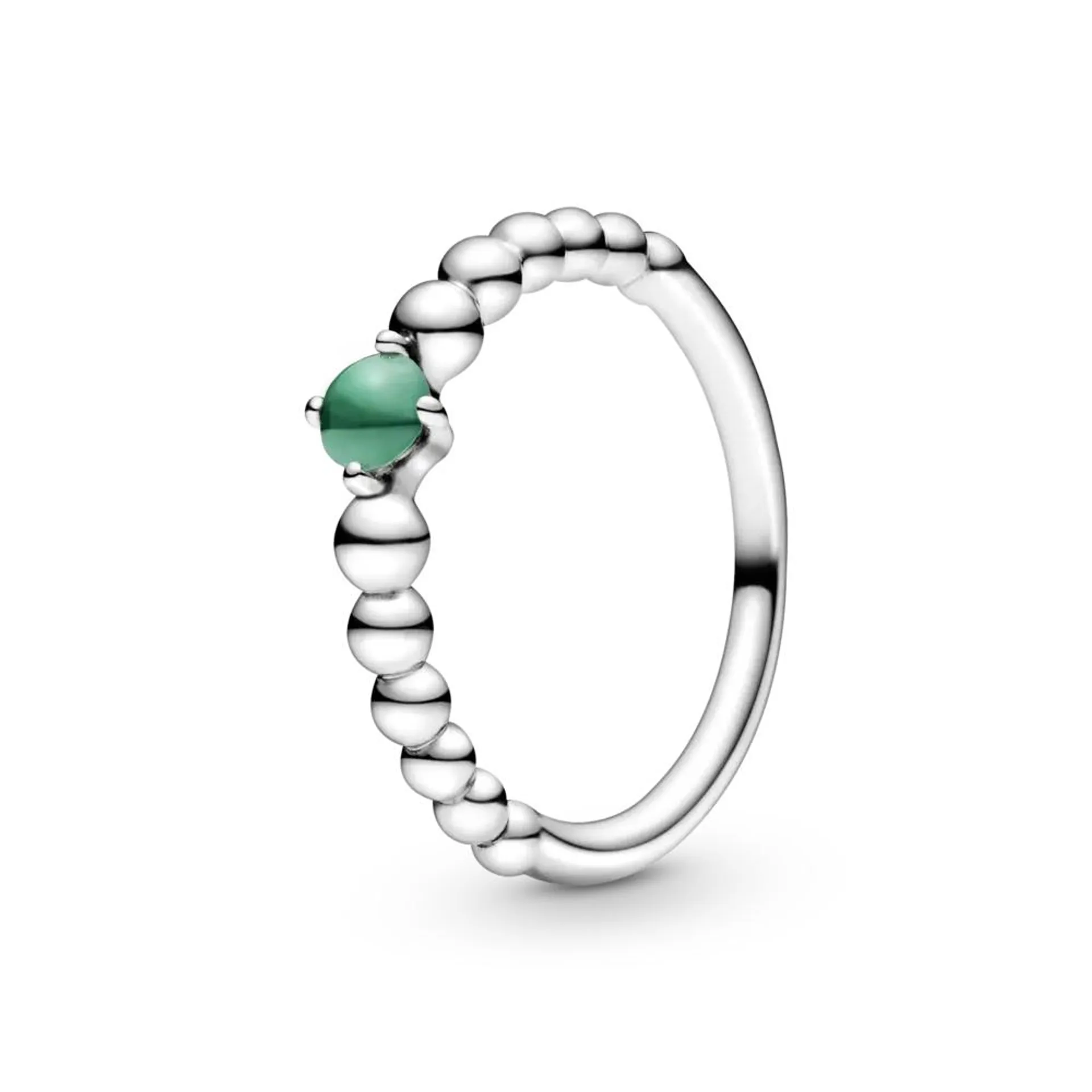 Inel mărgelat verde Piatra lunii Mai, Pandora