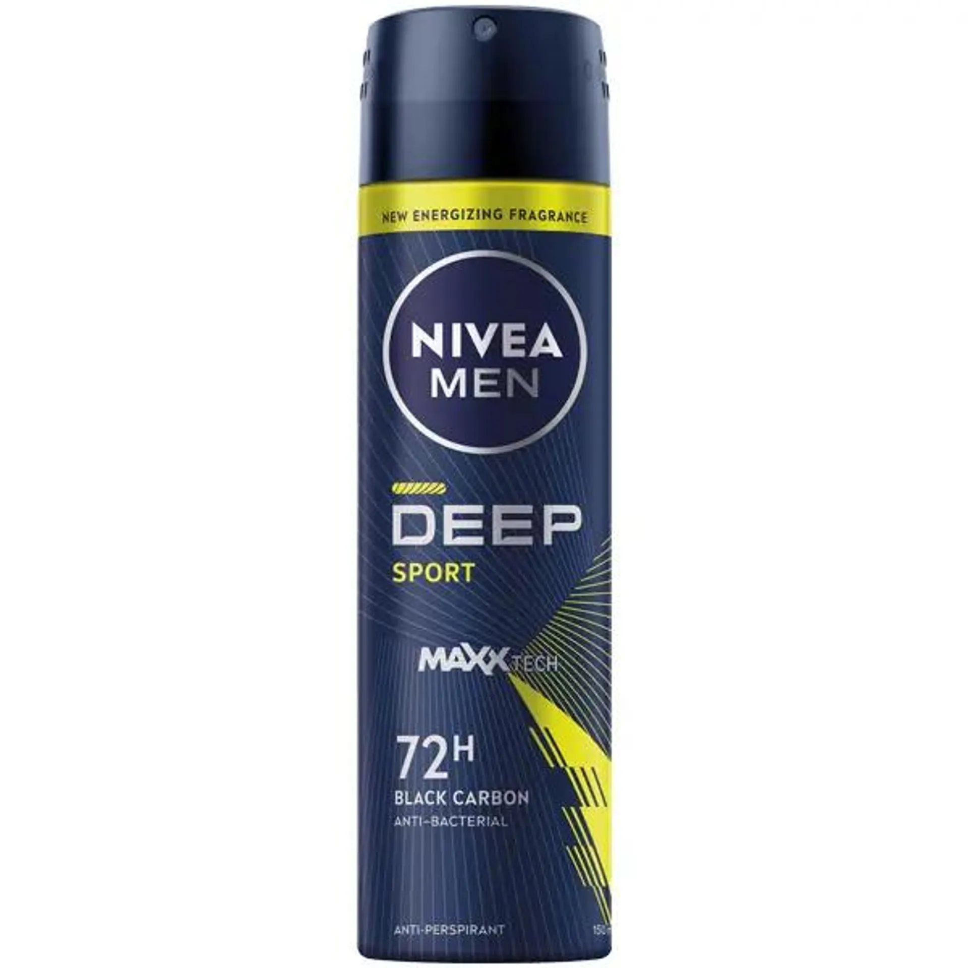 Deodorant spray Nivea Men Deep Sport, cu formula Maxxtech si actiune 72 ore, 150 ml