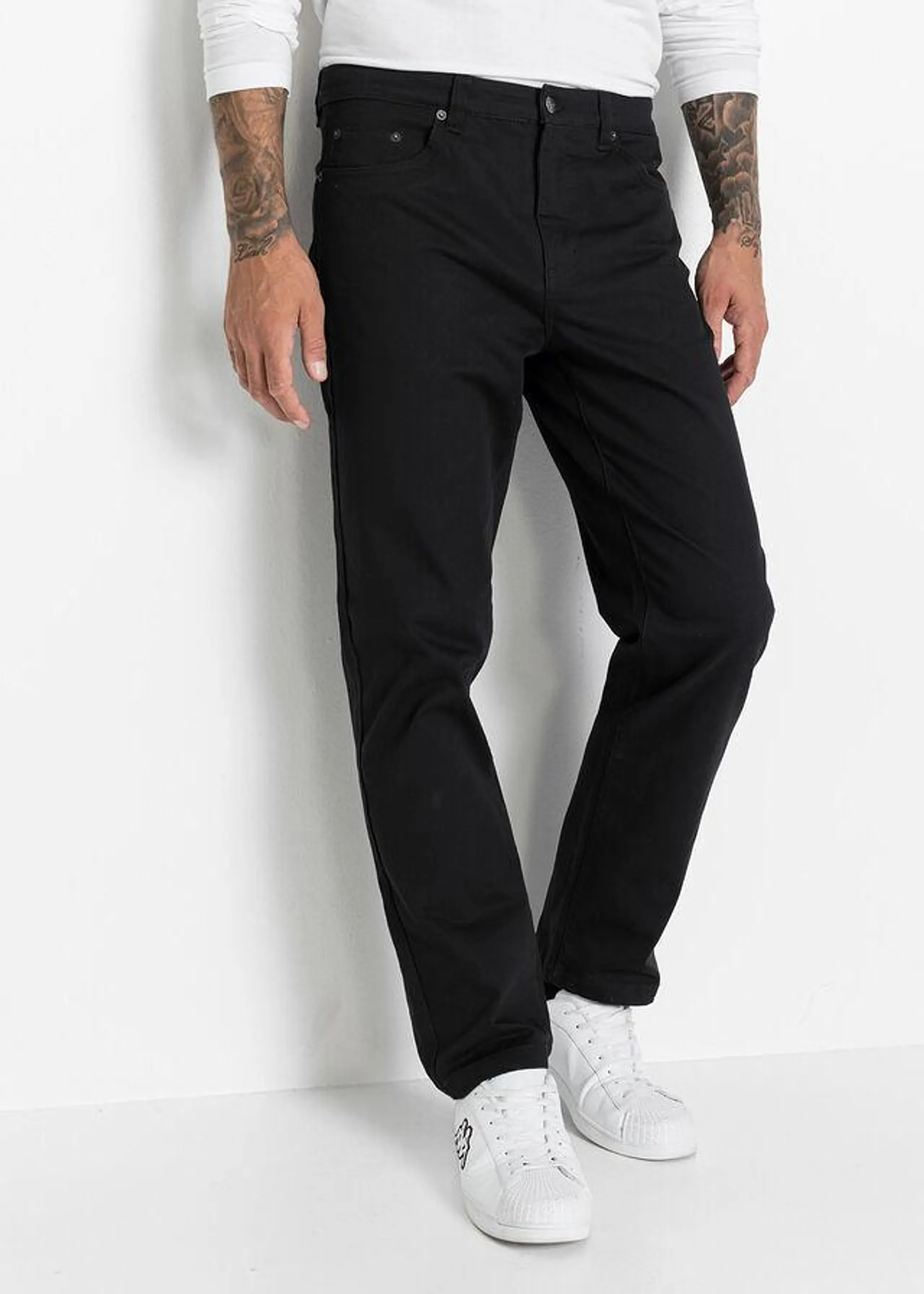 Pantaloni classic fit cu stretch, drepţi