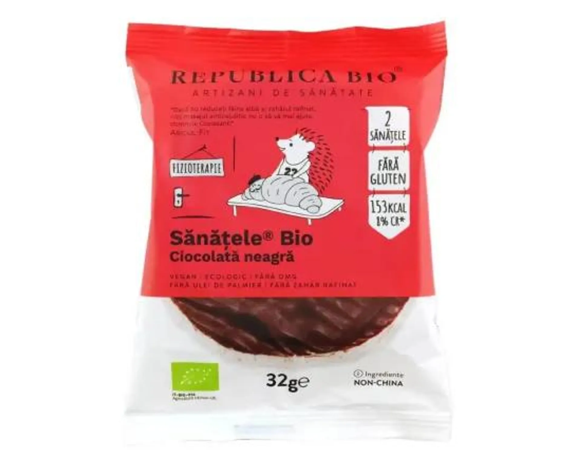 Sanatele BIO cu ciocolata neagra ecologica 32g