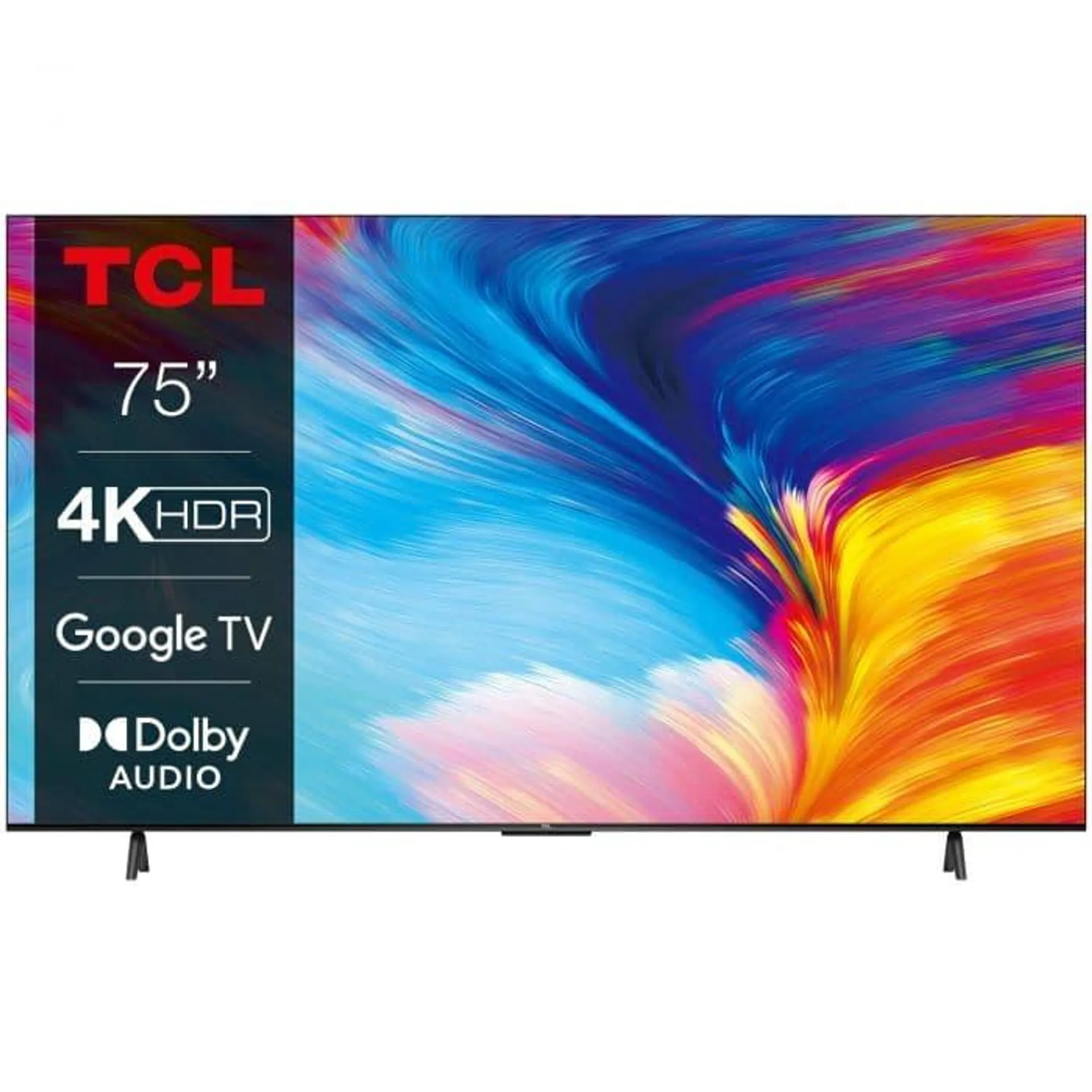 Televizor TCL LED 75P635, 189 cm, Smart Google TV, 4K Ultra HD, Clasa F