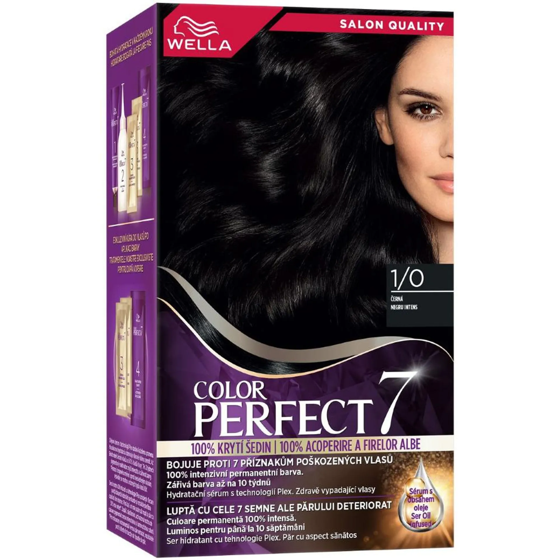 Vopsea de par permanenta Color Perfect Negru Intens 1/0, 135ml