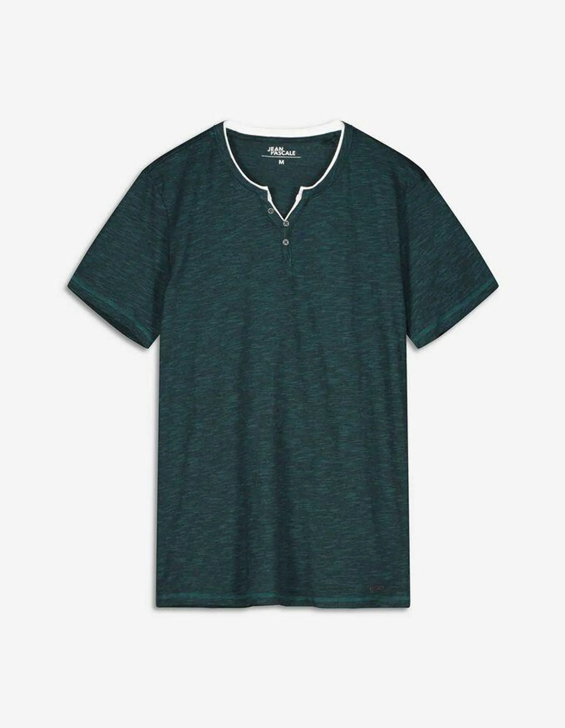 Tricou - Double-Layer-Look - Verde inchis