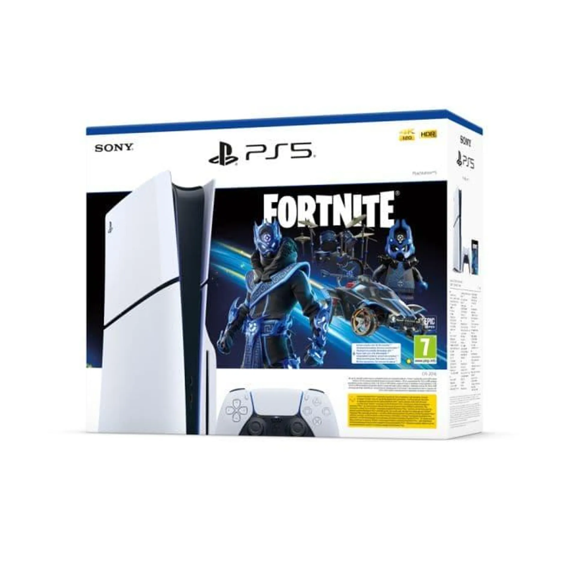 Consola Sony PS5 Slim Fortnite Cobalt , D Chassis, 1 TB, Alb + Bundle Fortnite Cobalt Star