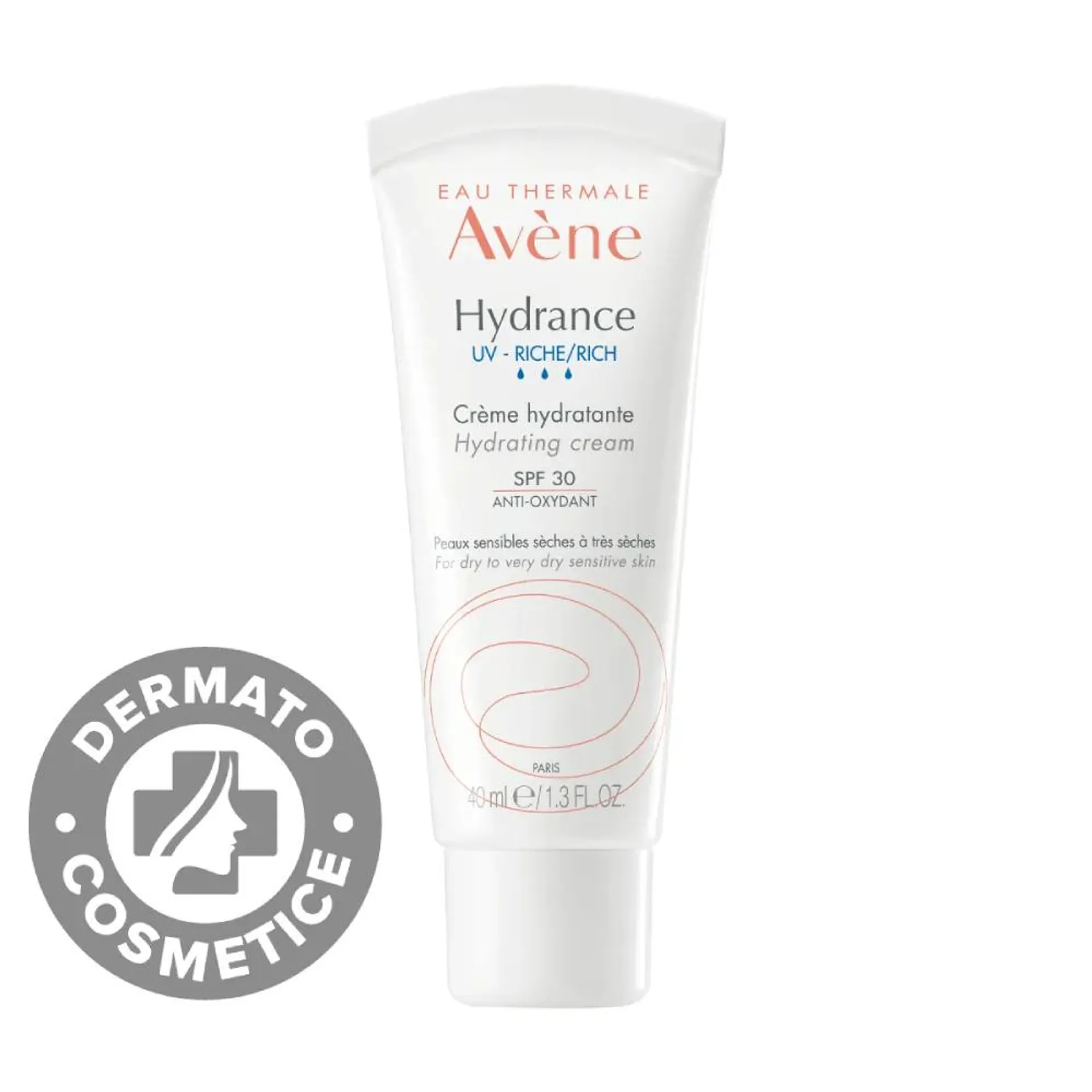 Crema hidratanta ten uscat si foarte uscat SPF30 Hydrance Riche UV, 40ml, Avene