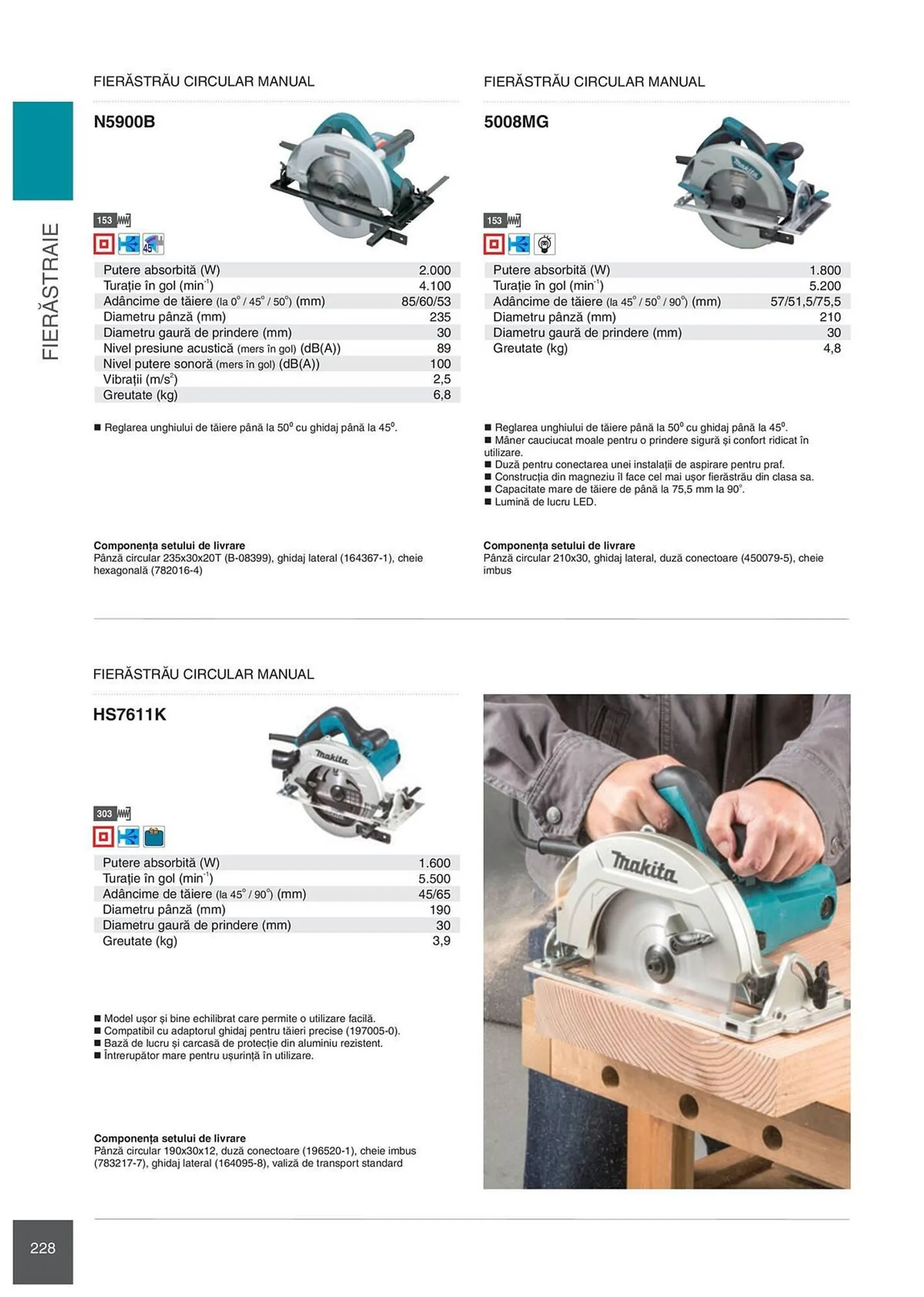 Catalog Сatalog Makita de la 6 februarie până la 31 decembrie 2024 - Revista Pagina 228