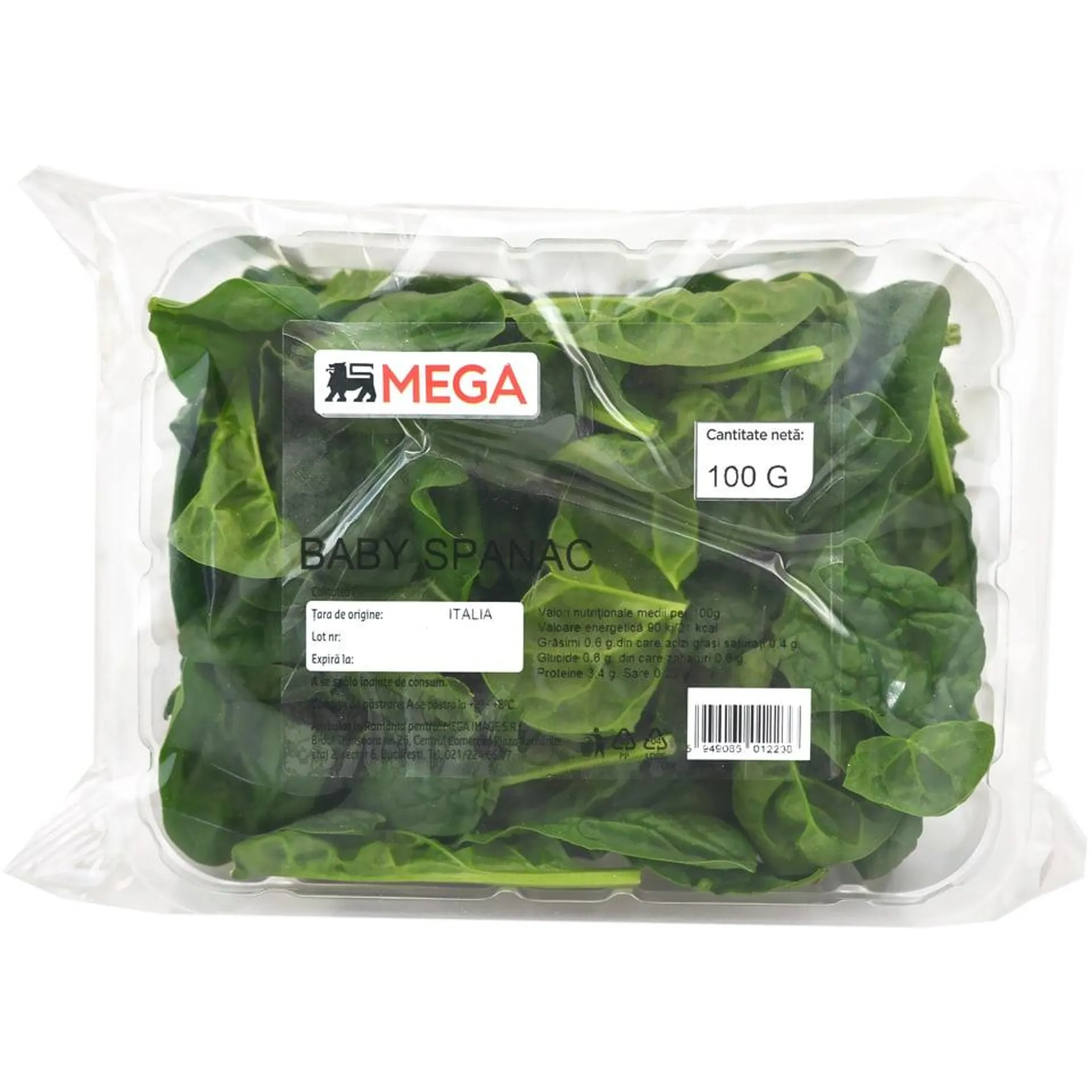 MEGA | Baby spanac 100g