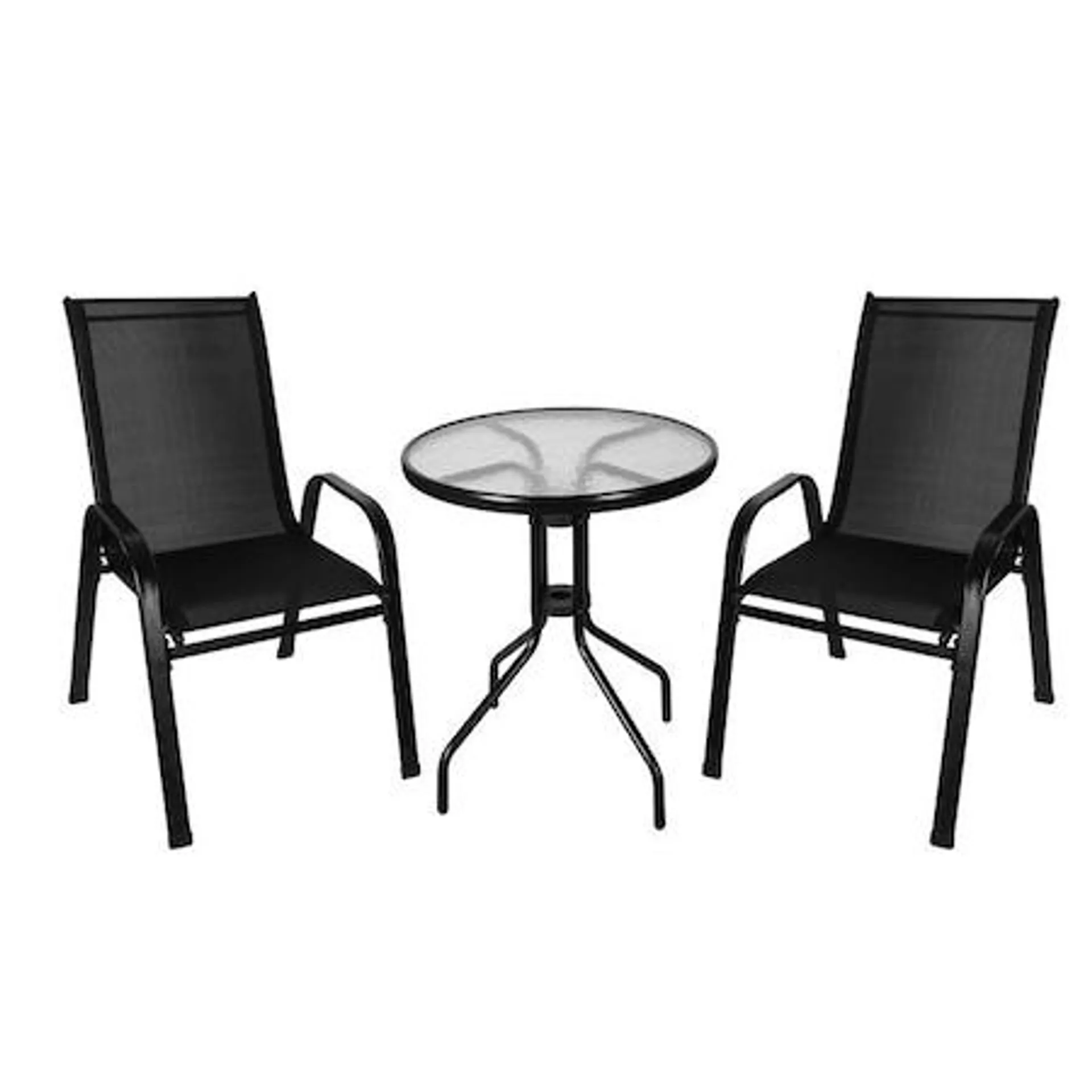 Set Mobilier DDEshop Masa Bistro cu 2 Scaune , Interior & Exterior, Ideal pentru Balcon, Terasa, Gradina, Rezistent la umiditate si radiatii UV