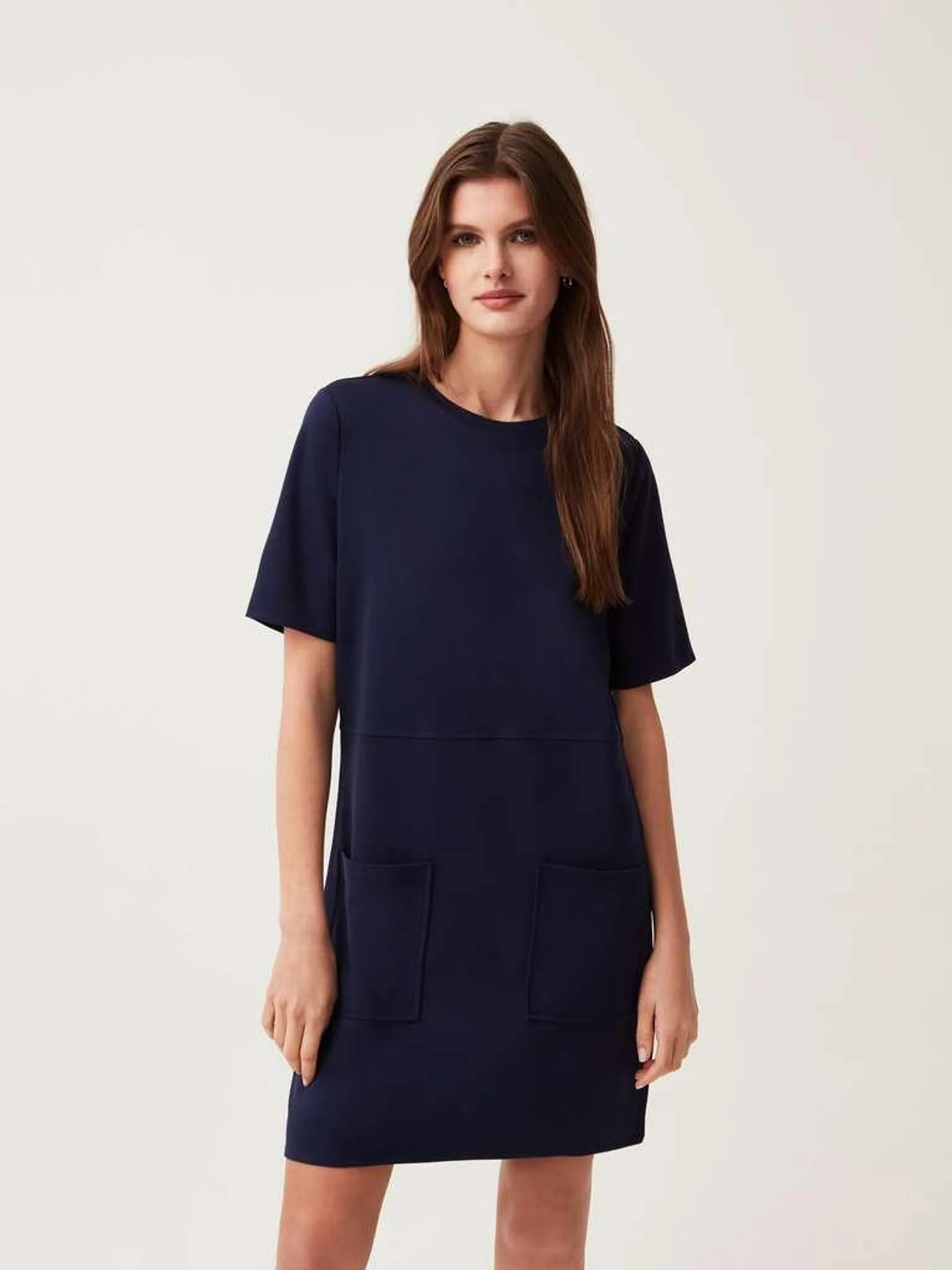 Short dress with pockets Bleu marine