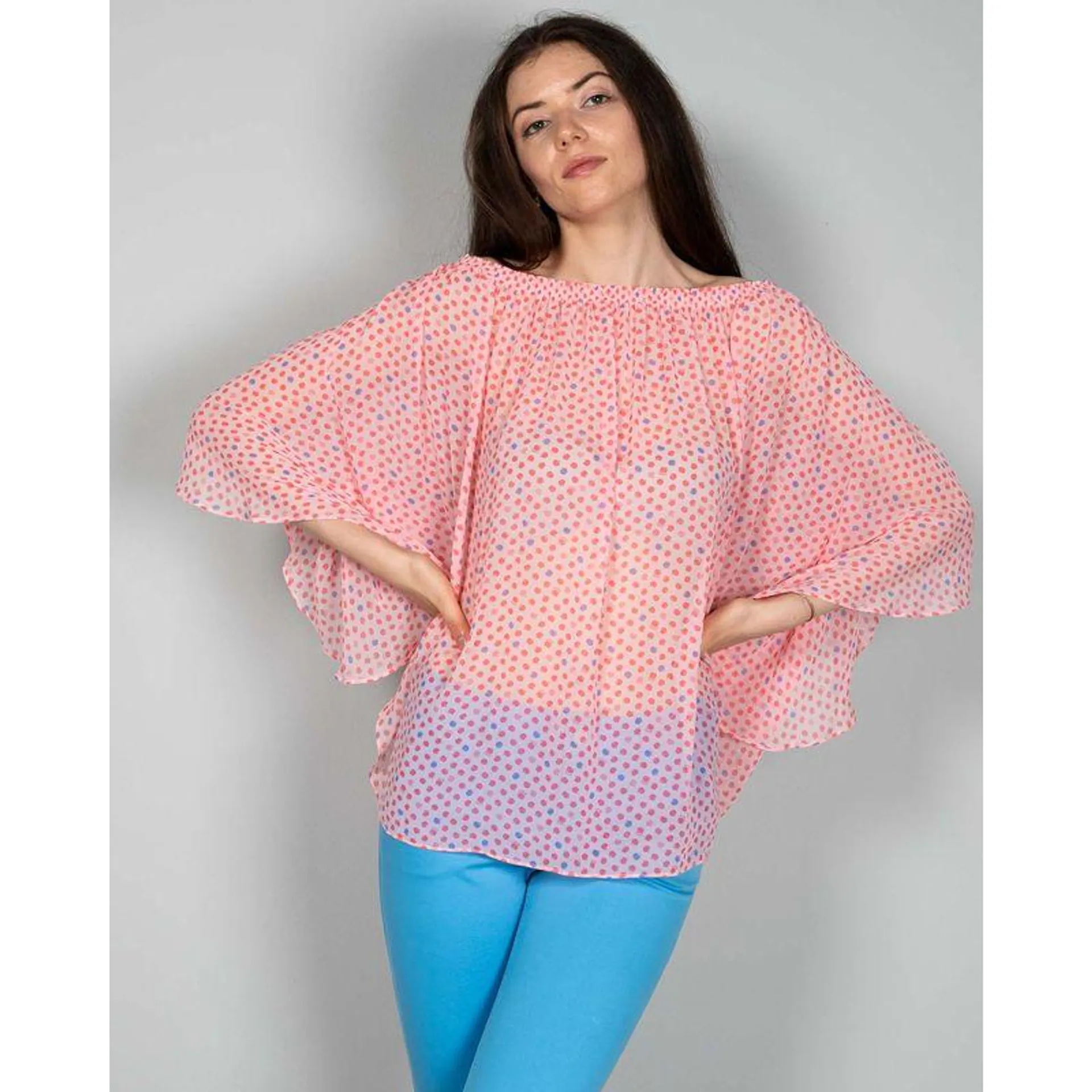 Bluza oversize cu elastic in partea de sus 23ITT47011