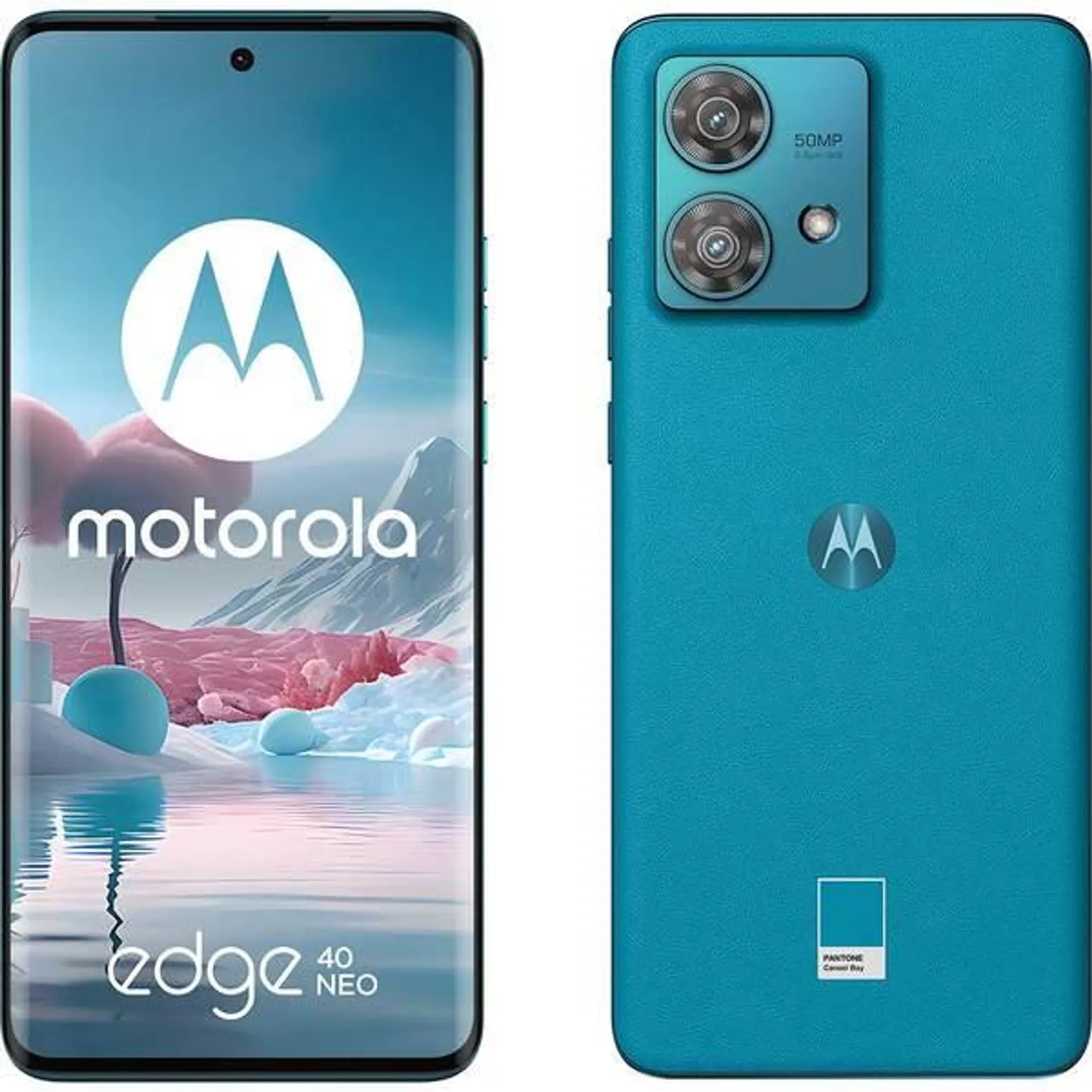 Telefon MOTOROLA Edge 40 Neo 5G, 256GB, 12GB RAM, Dual SIM, Caneel Bay