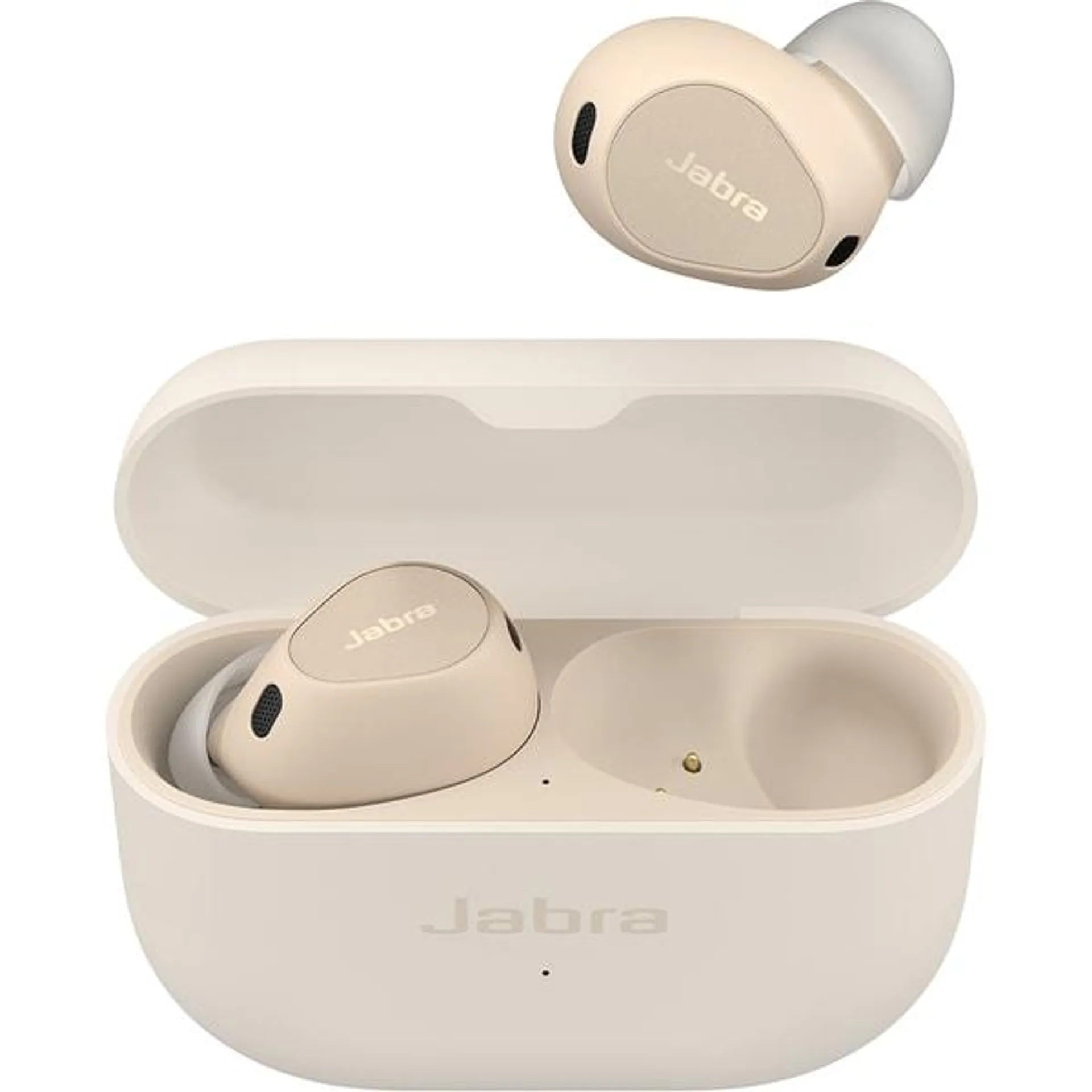 Casti JABRA Elite 10, True Wireless, Bluetooth, In-Ear, Microfon, Noise Cancelling, Cream