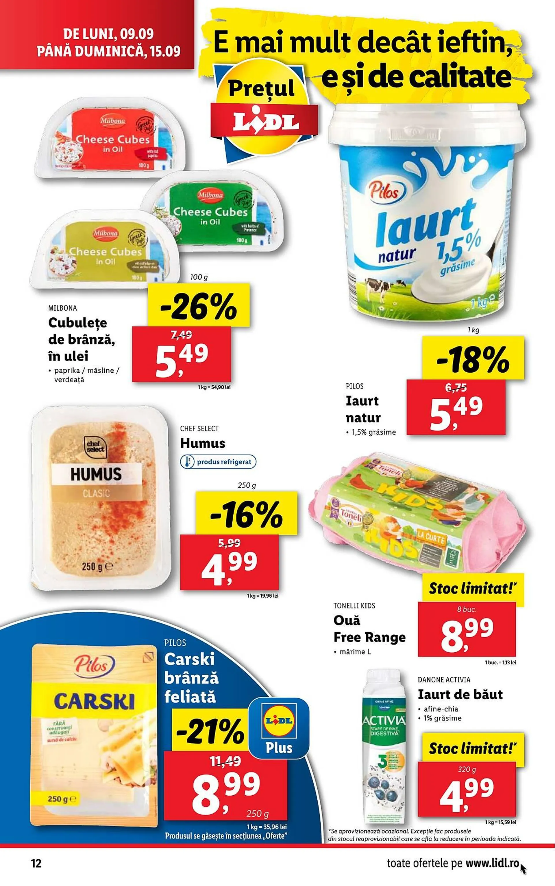 Catalog Catalog Lidl de la 9 septembrie până la 15 septembrie 2024 - Revista Pagina 12