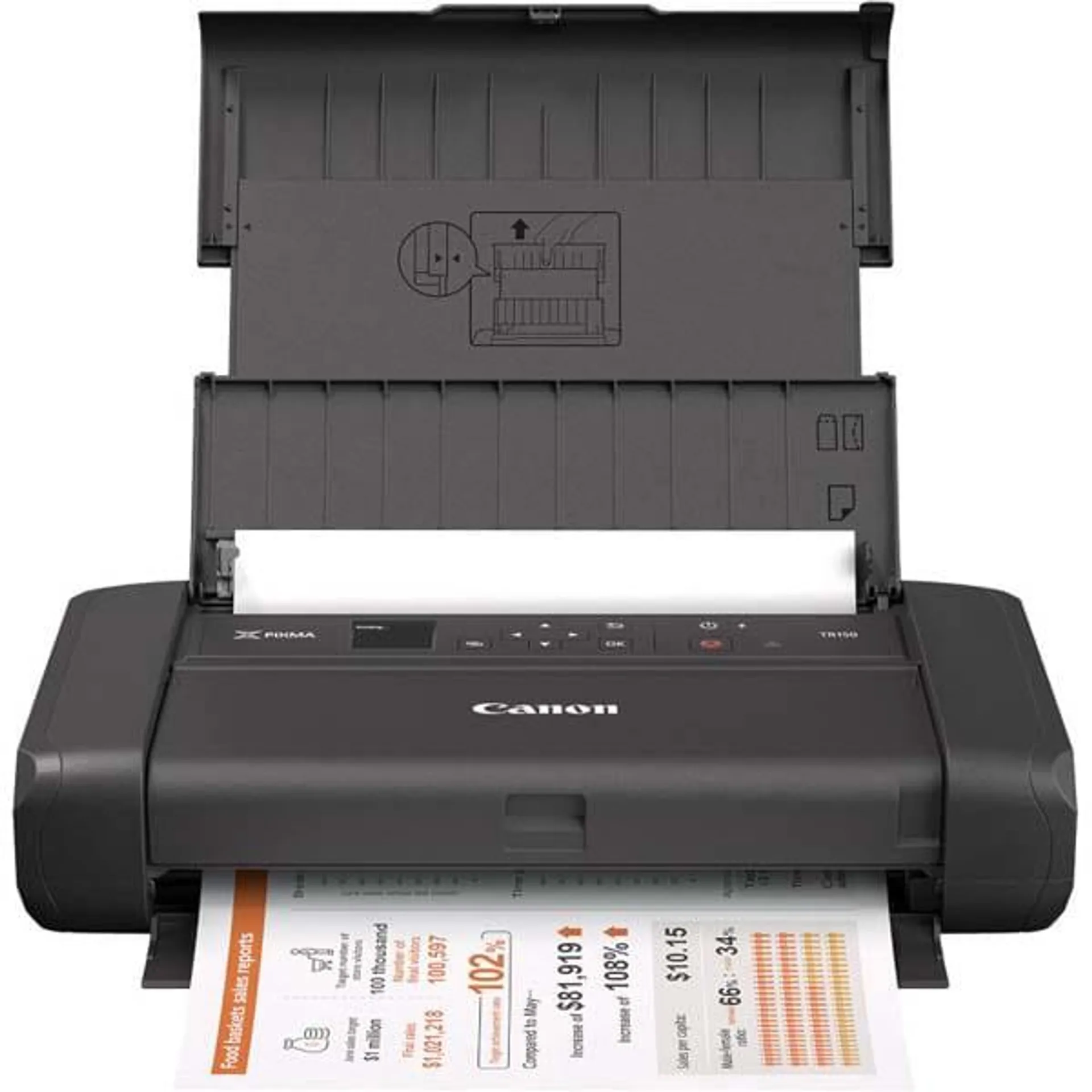 Imprimanta inkjet color portabila CANON TR150, A4, USB, Wi-Fi, Acumulator