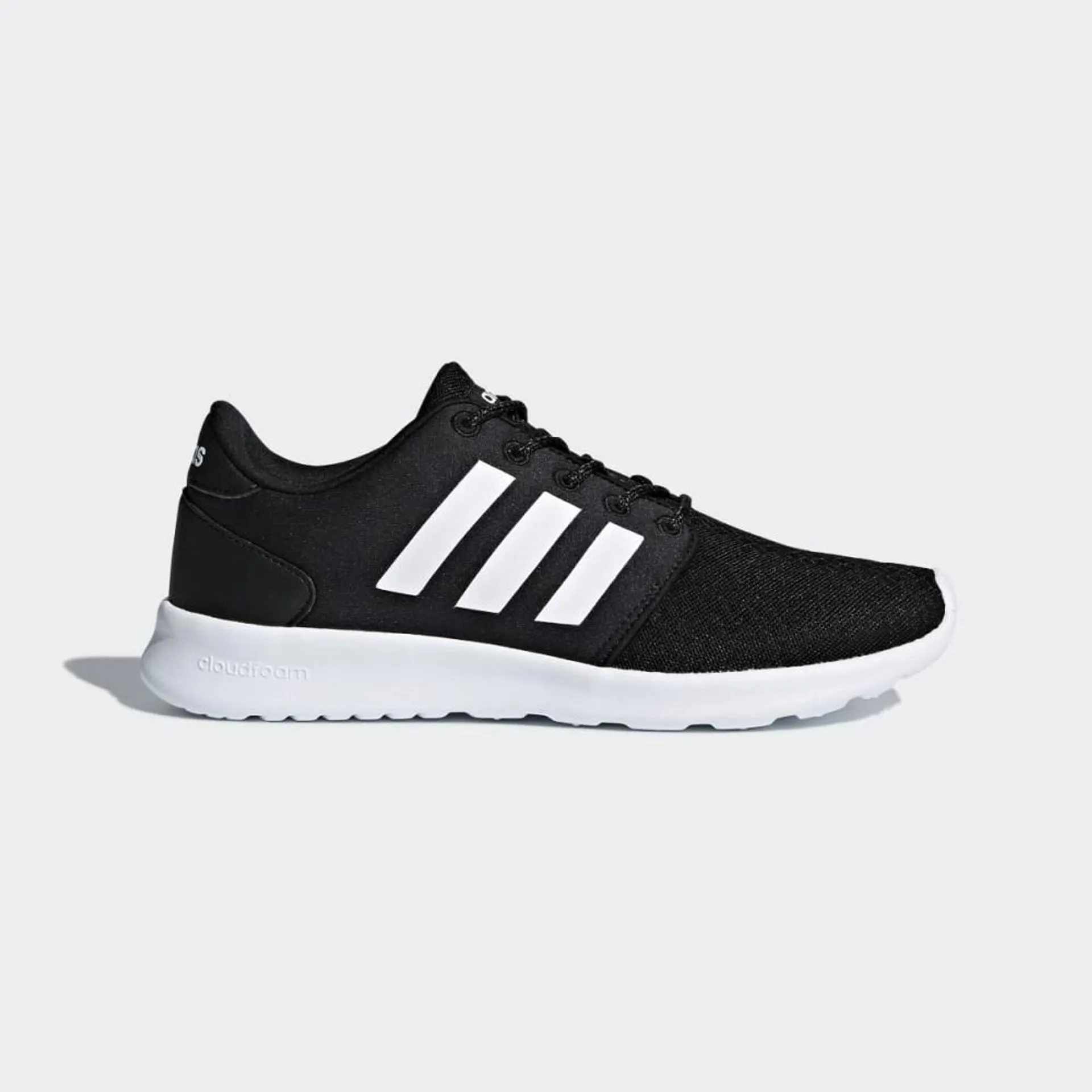 Adidasi Alergare Dama Adidas Cloudfoam QT Racer Negrii/Albi/Gri Inchis