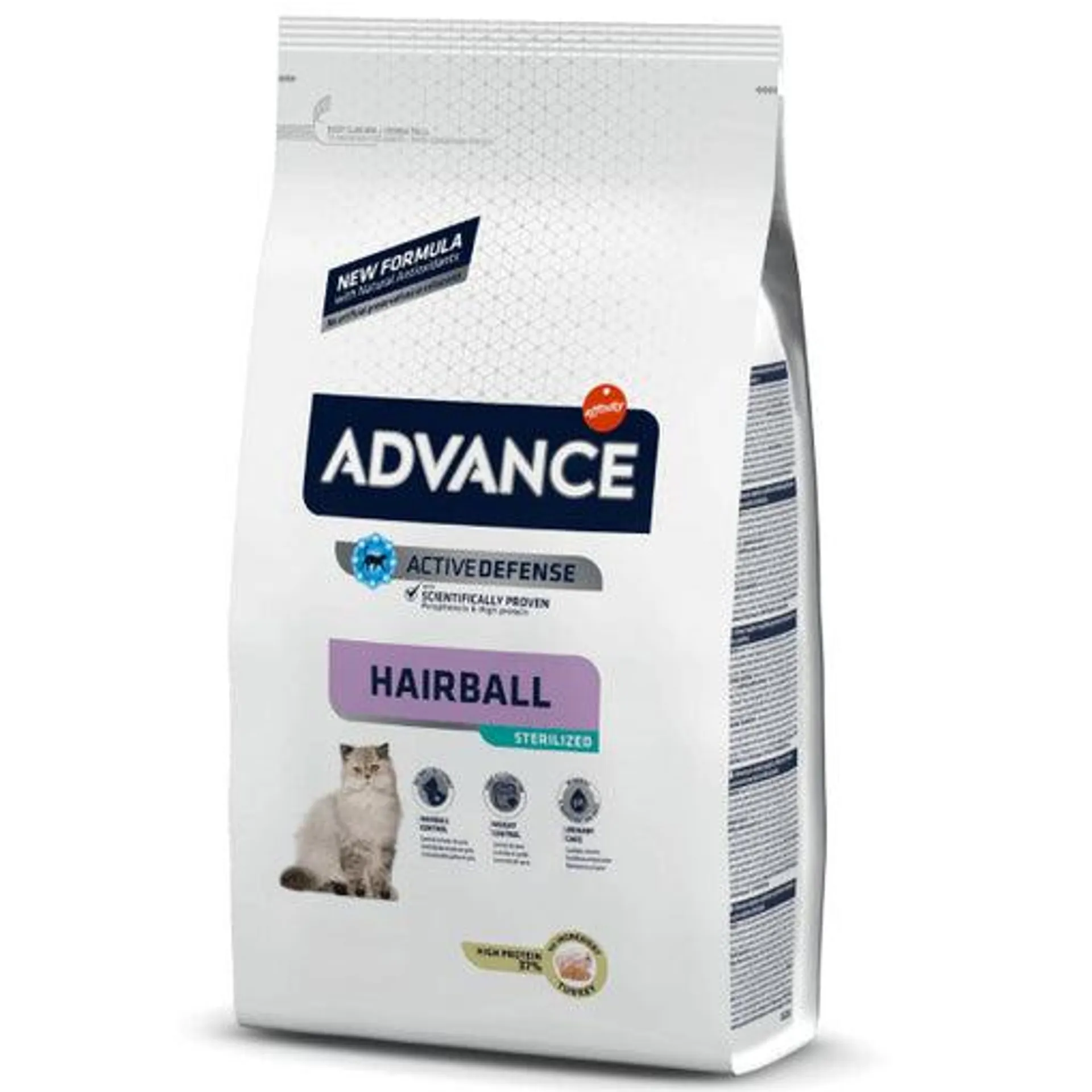 Hrana uscata pentru pisici Advance Sterilised Hairball 1.5 kg