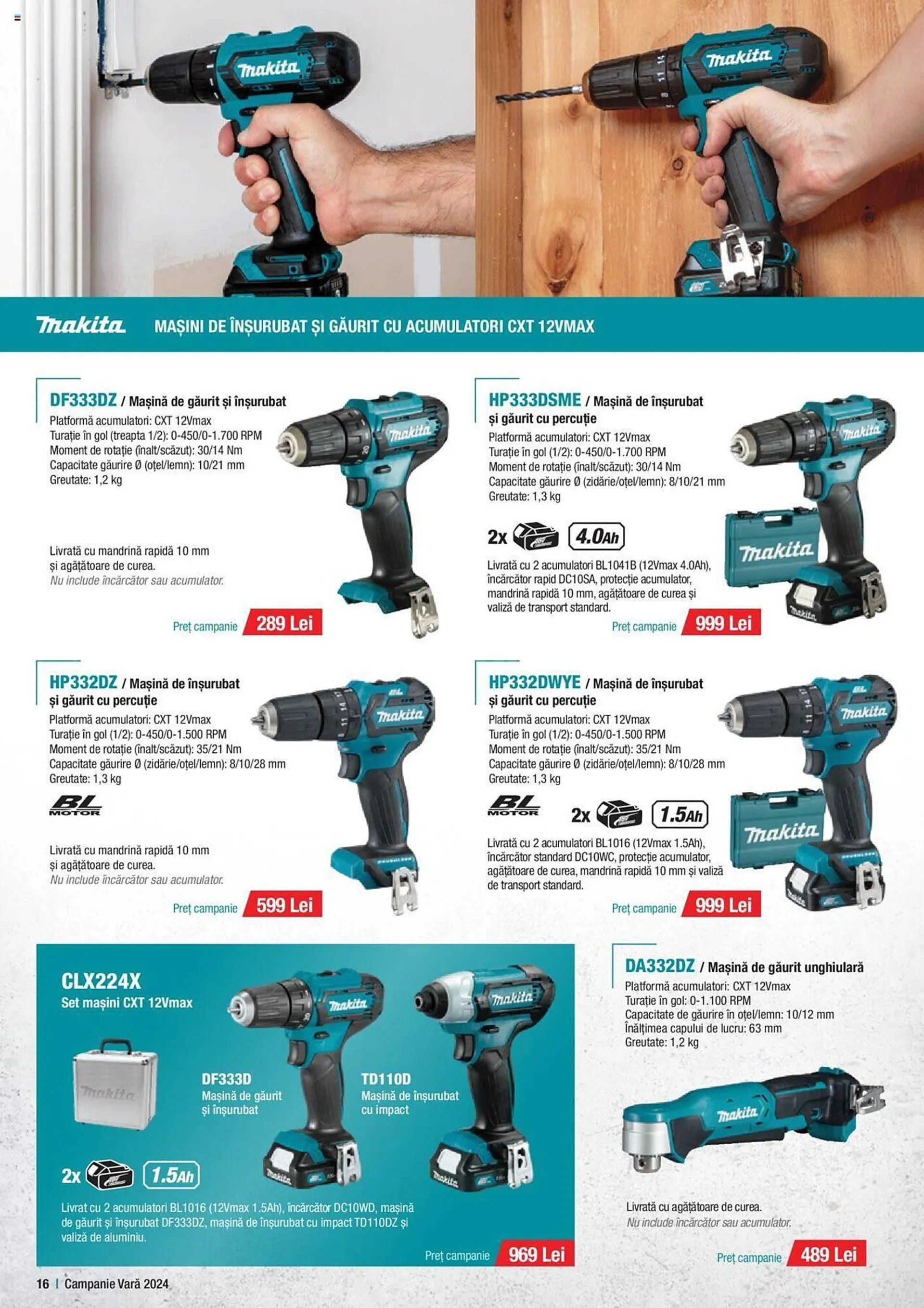 Catalog Makita catalog de la 1 iulie până la 30 septembrie 2024 - Revista Pagina 16