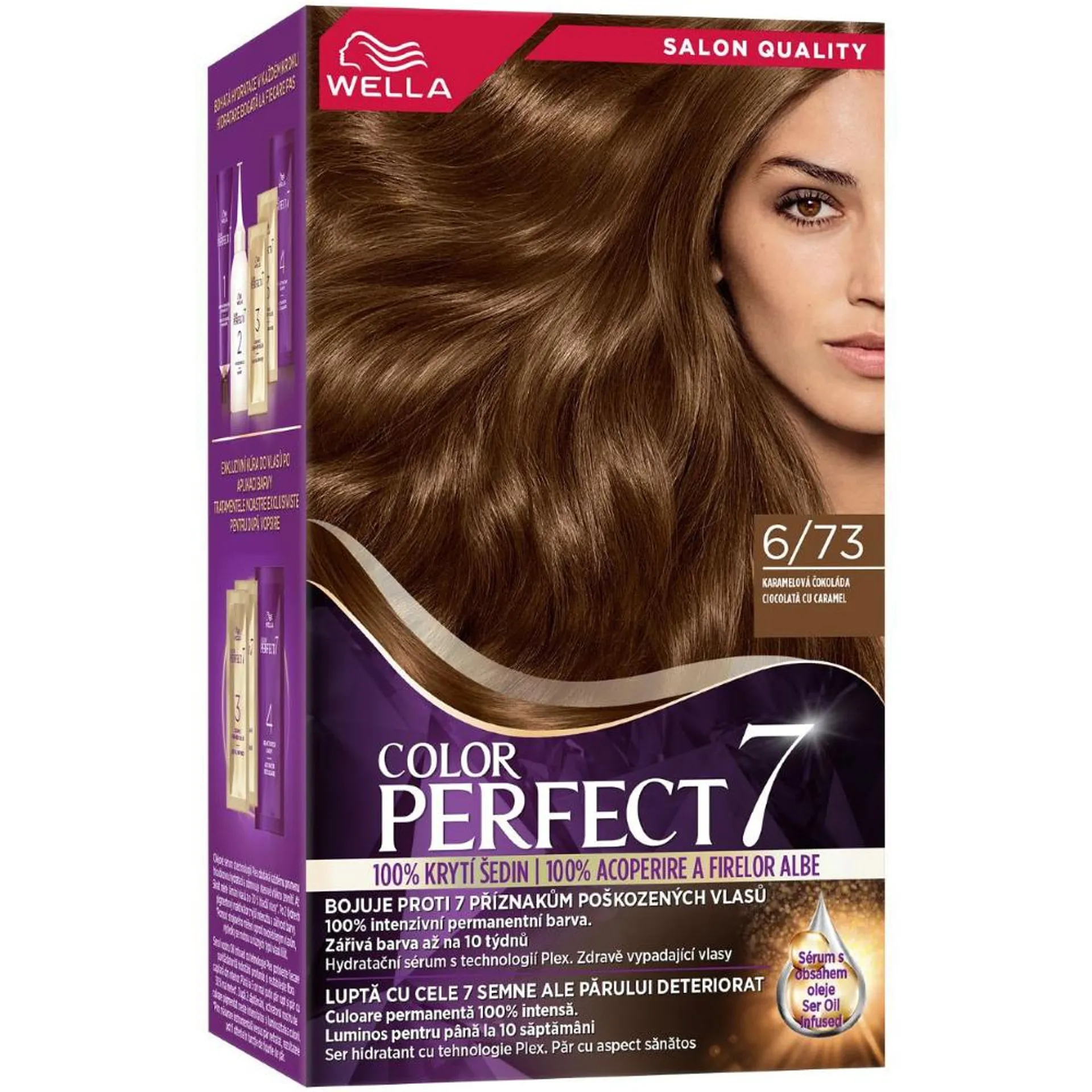 Vopsea de par permanenta Color Perfect Ciocolata cu Caramel 6/73, 135ml