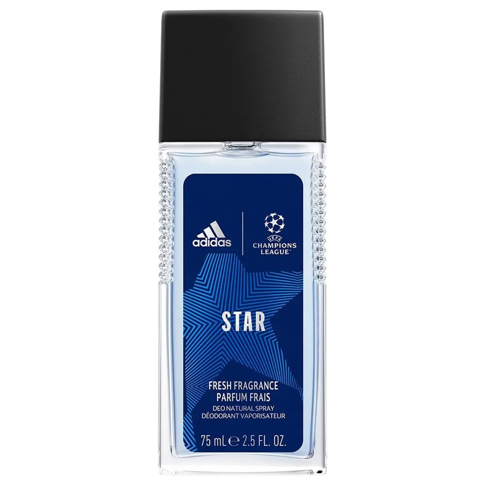 Deodorant natural spray Adidas Uefa Champions League Star, 75 ml