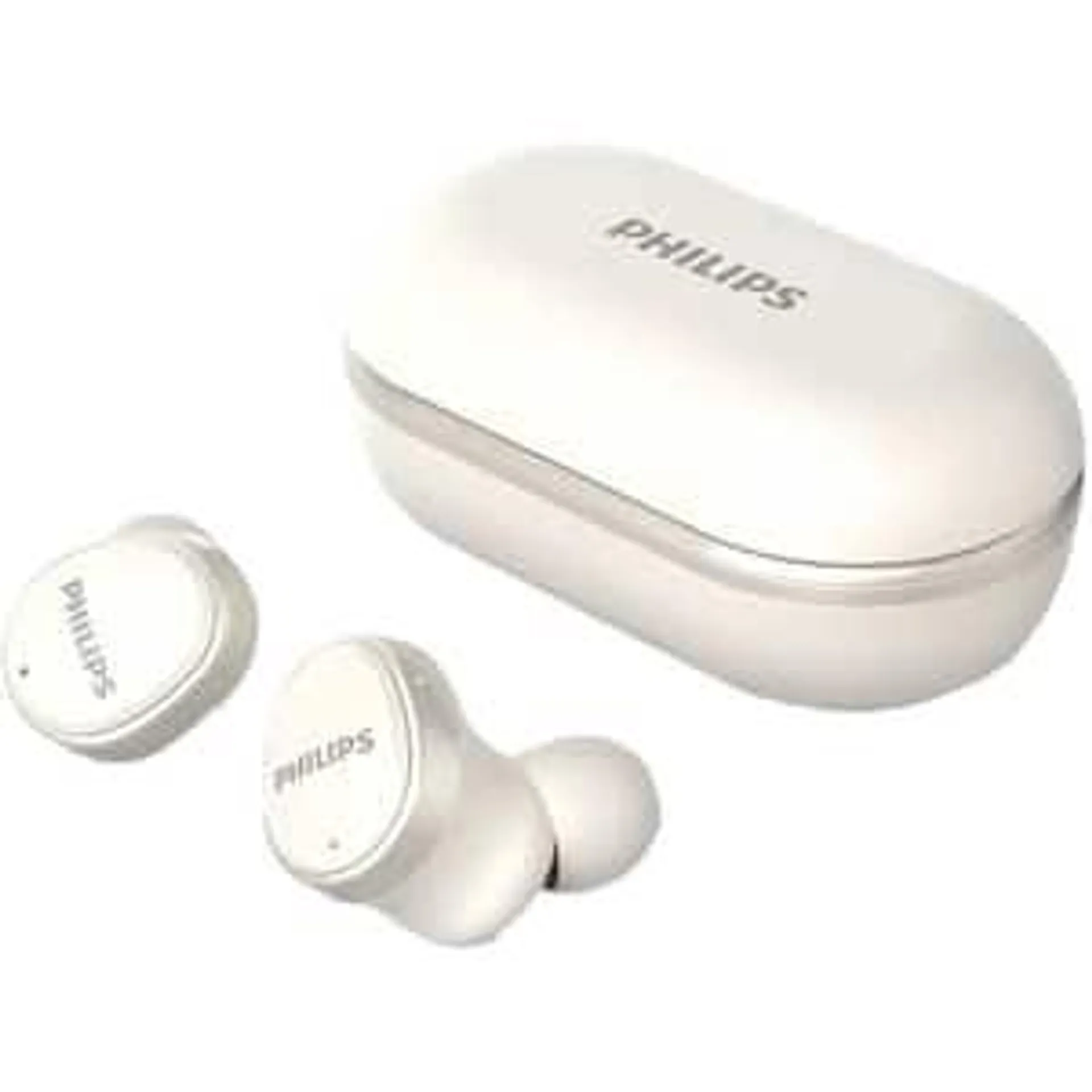 Casti PHILIPS TAT4556WT/00, True Wireless, Bluetooth, In-Ear, Microfon, Noise Cancelling, alb