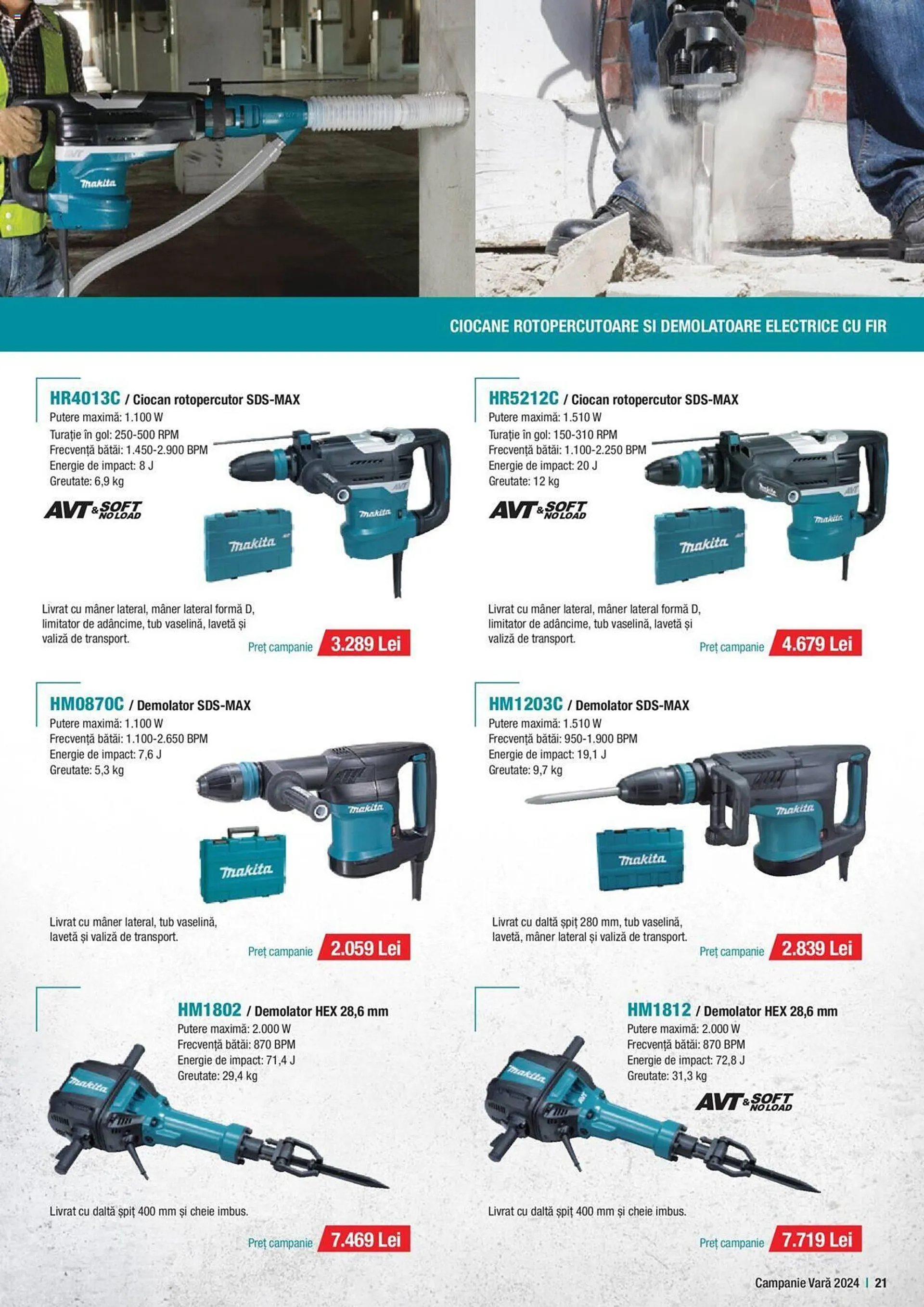 Catalog Makita catalog de la 1 iulie până la 30 septembrie 2024 - Revista Pagina 21