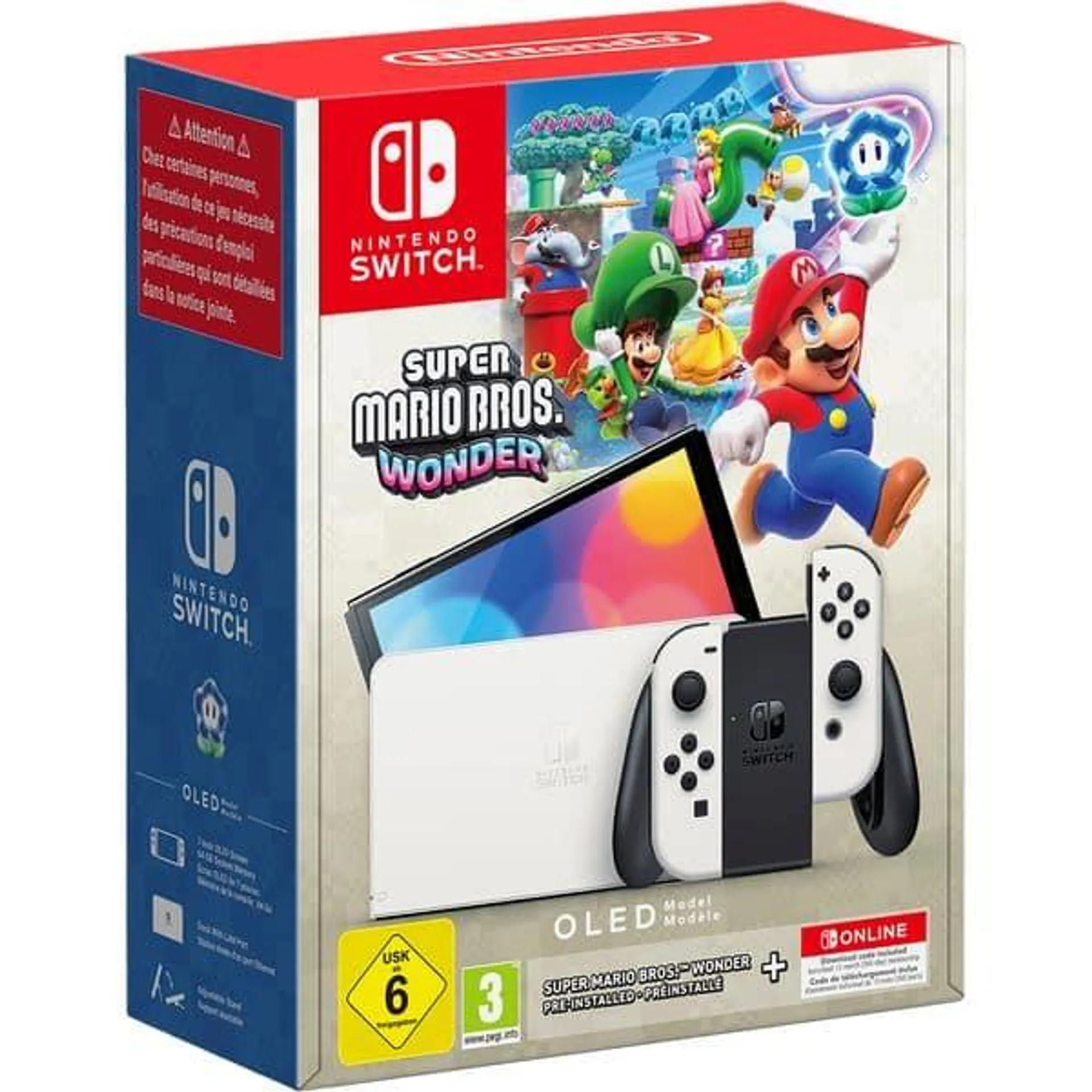 Consola NINTENDO Switch OLED White + Super Mario Bros Wonder