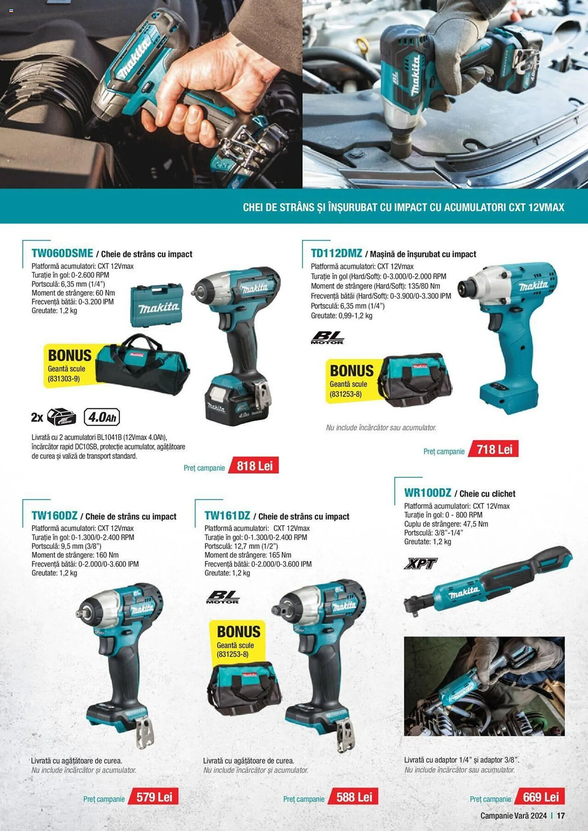 Catalog Makita catalog de la 1 iulie până la 30 septembrie 2024 - Revista Pagina 17