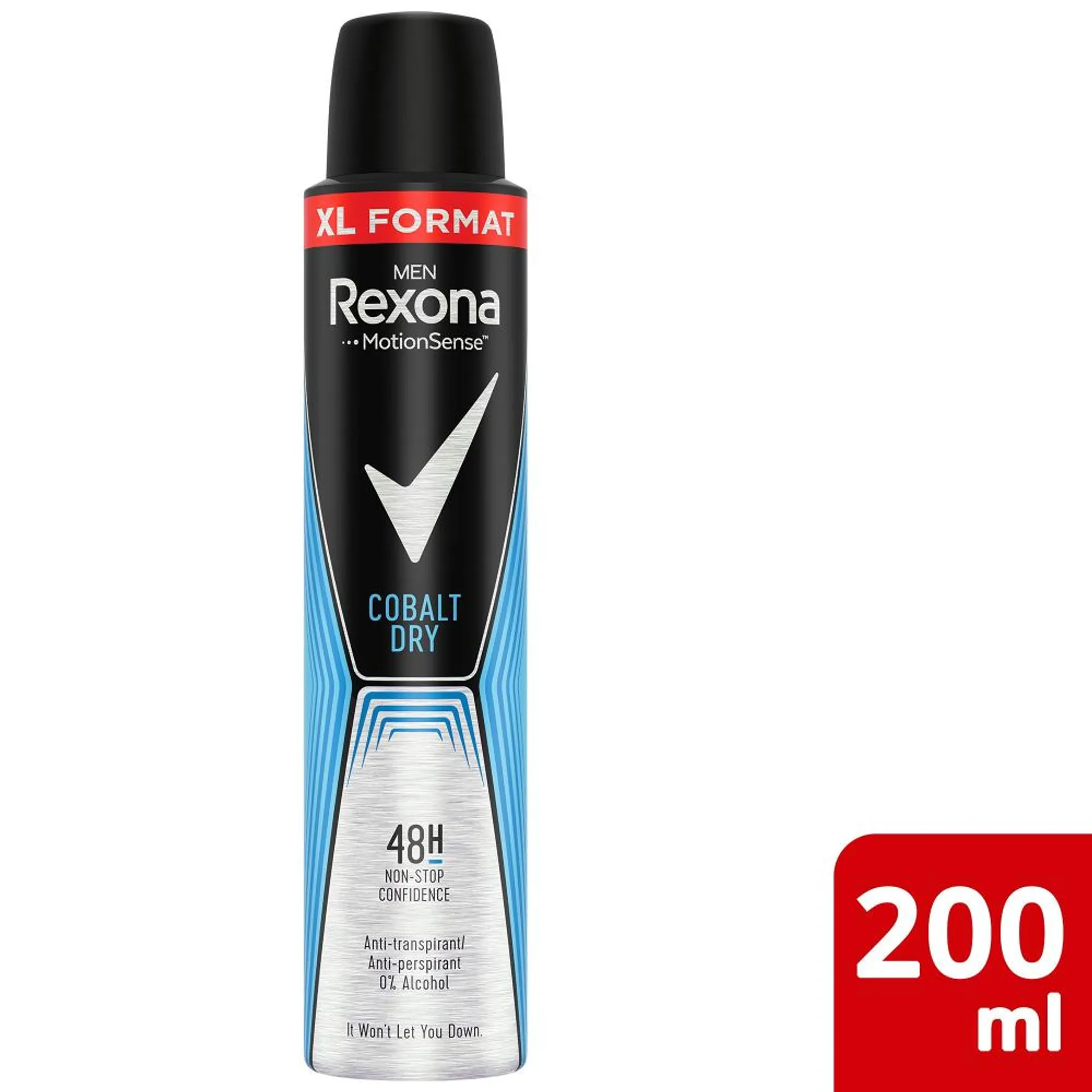 Deodorant antiperspirant barbati, Rexona Men Cobalt Dry 200 ml