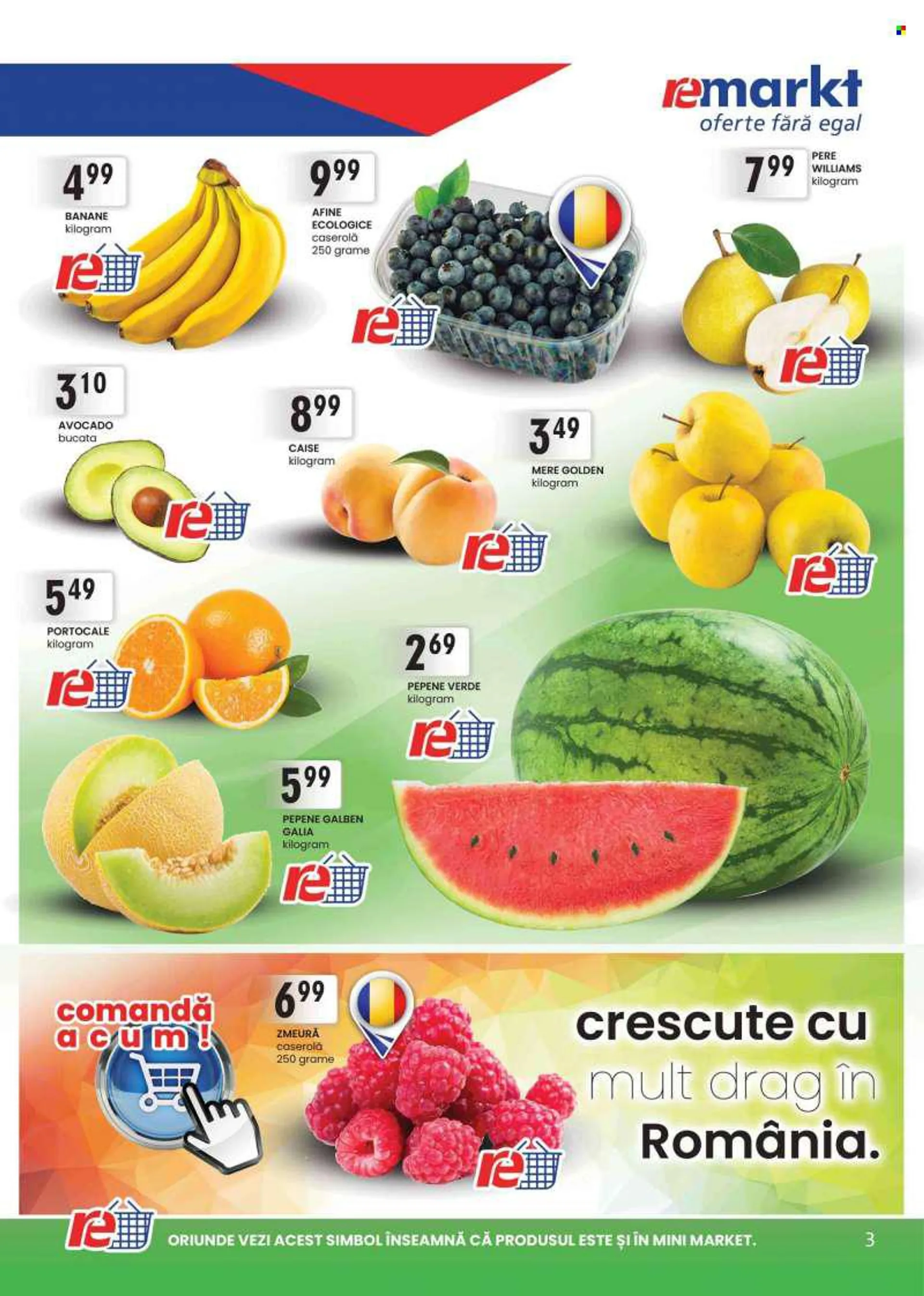 Cataloage remarkt - 07.07.2022 - 20.07.2022 - Produse în vânzare - caise, banane, pepene, pere, avocado, mere, afine, portocale. Pagina 3.