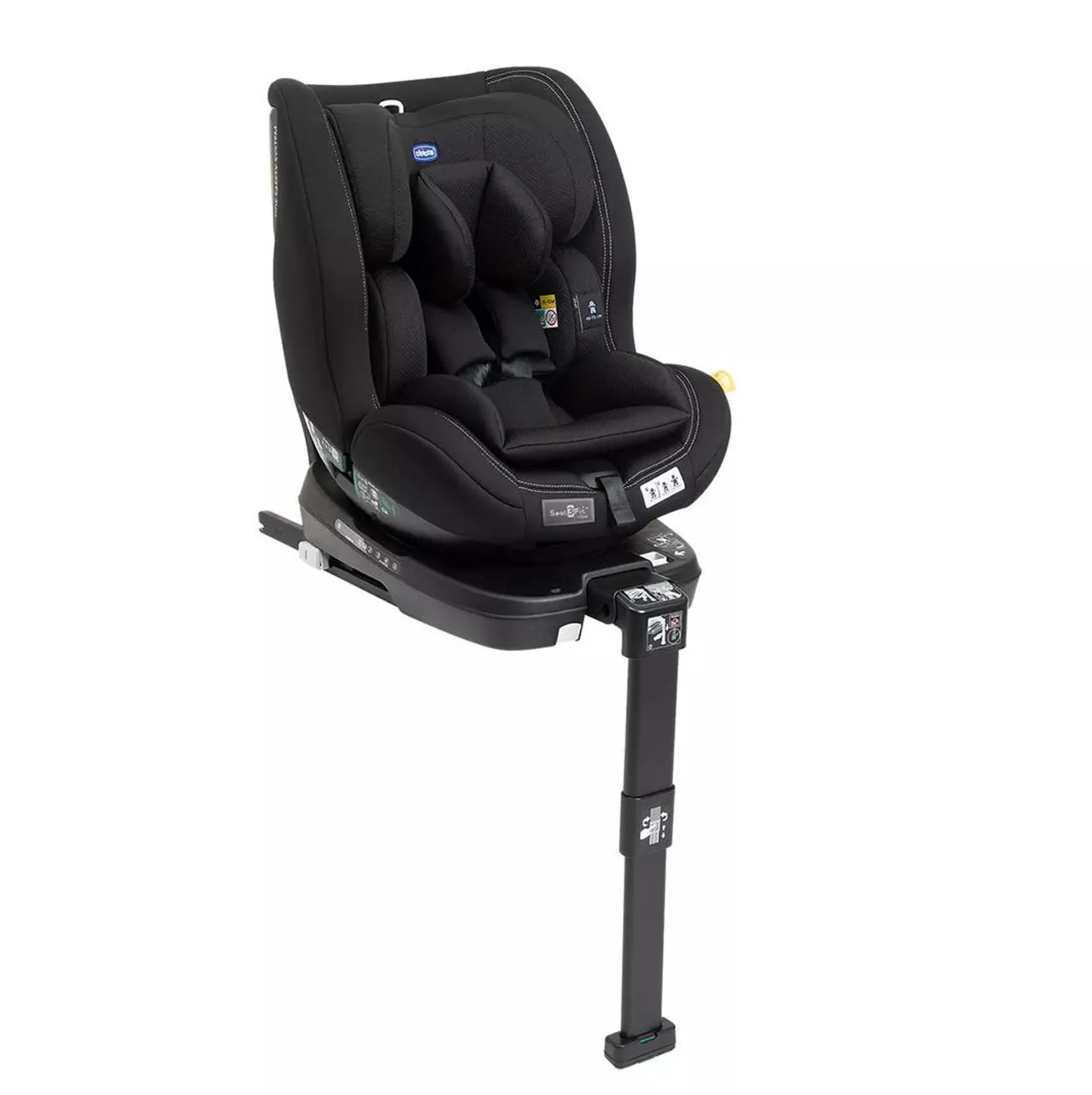 Scaun auto copii Chicco Seat3Fit I-Size Air, 40-125cm, Black Air (Negru), 40-125cm, nastere-7ani