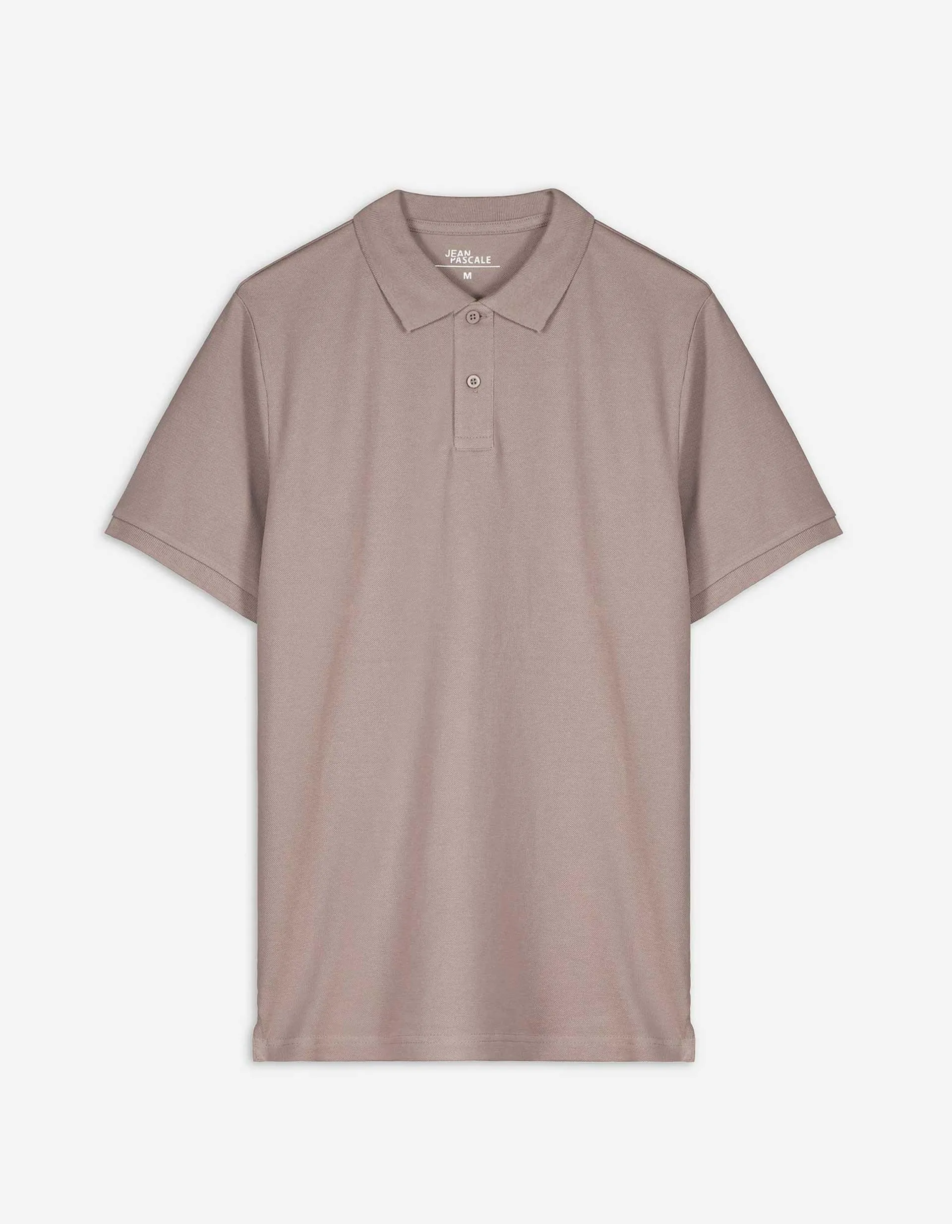 Tricou polo - Închidere cu nasturi - Bej