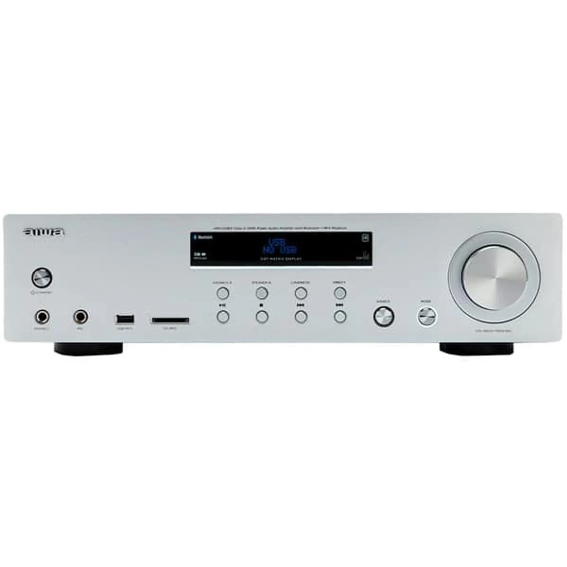 Amplificator stereo AIWA AMU-120BT/SL, 120W, Bluetooth, argintiu