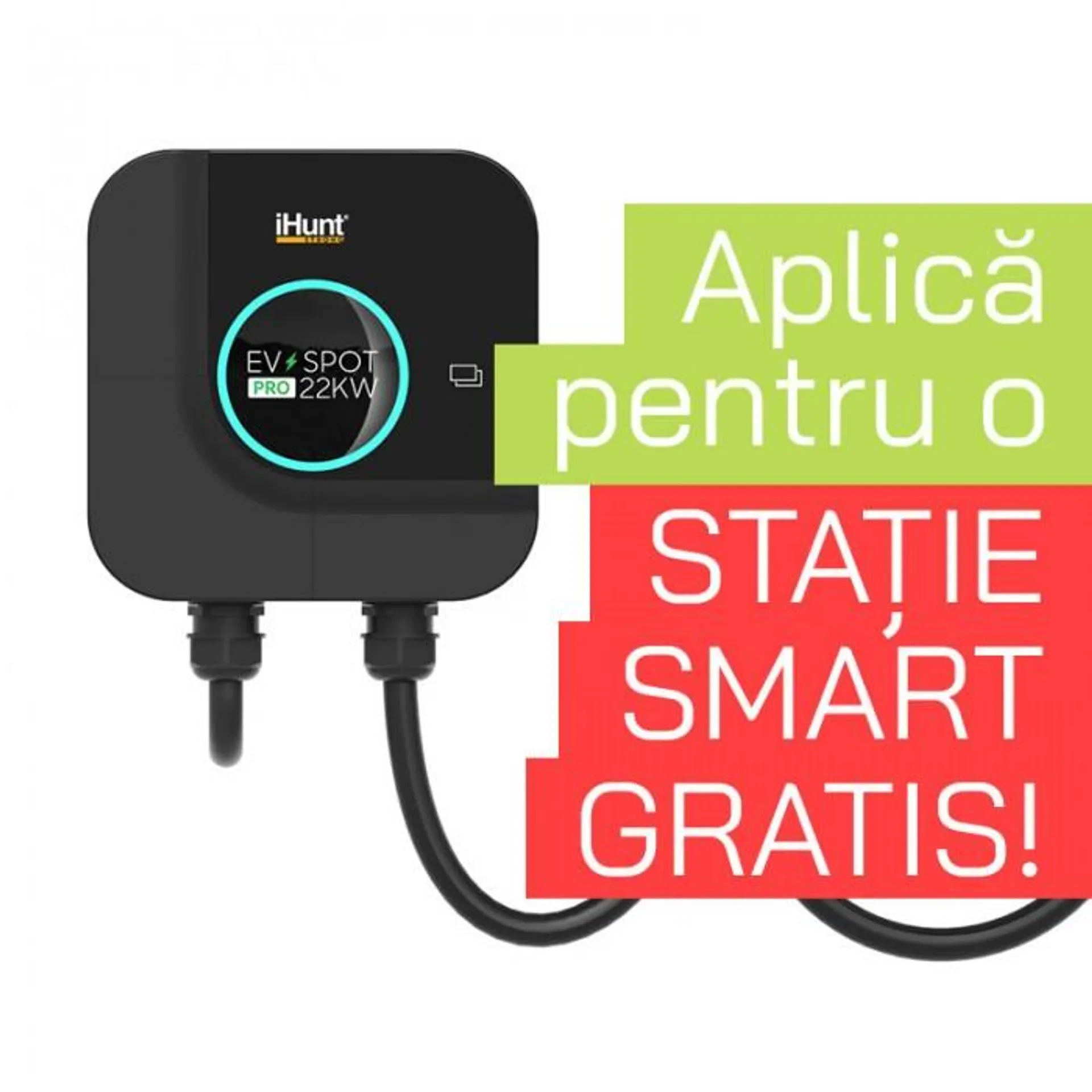 Statie de incarcare cu monetizare iHunt EV PRO 3.5 - 22 kW putere reglabila, AC, Type 2