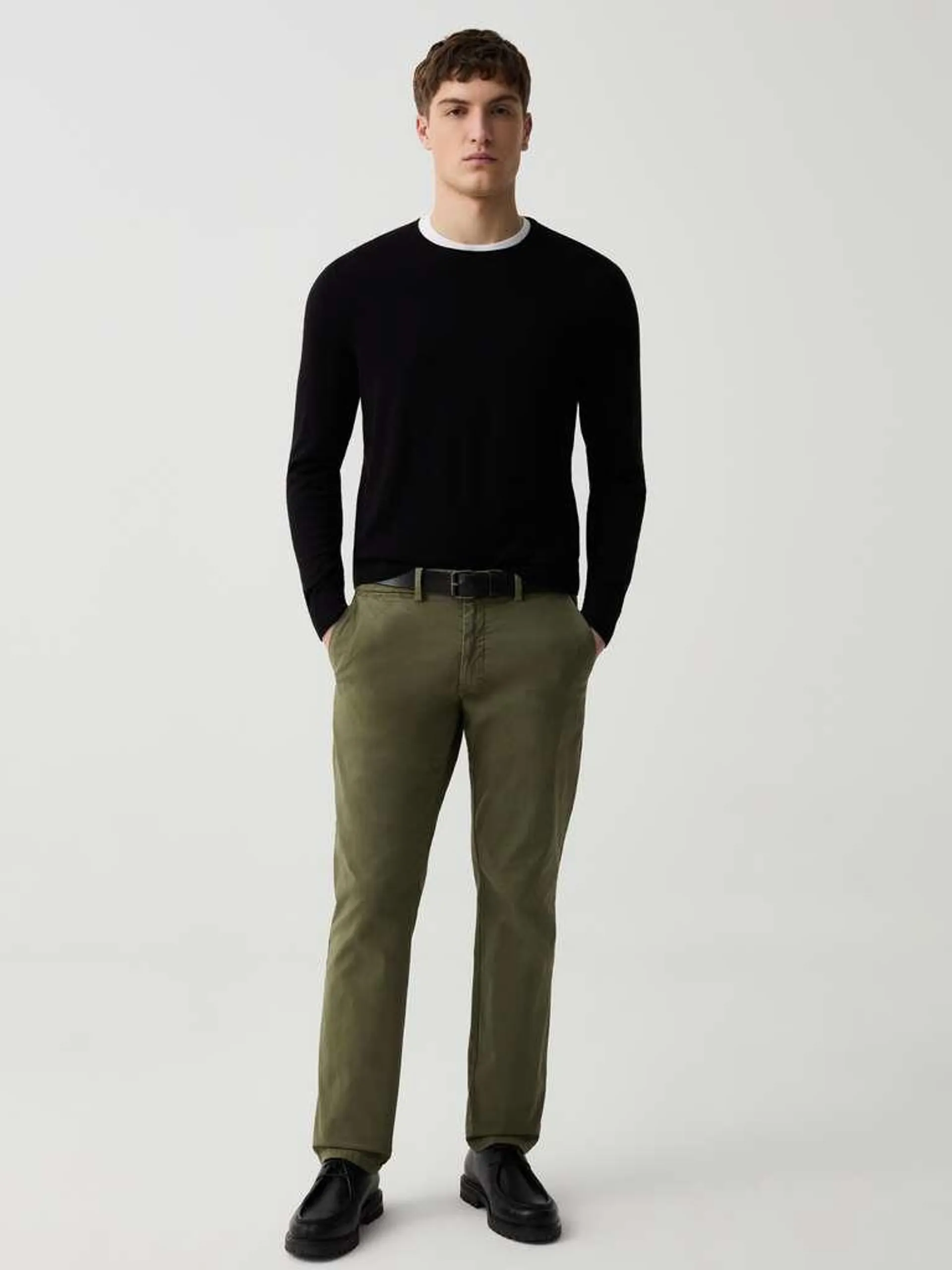 Green Regular-fit chino trousers