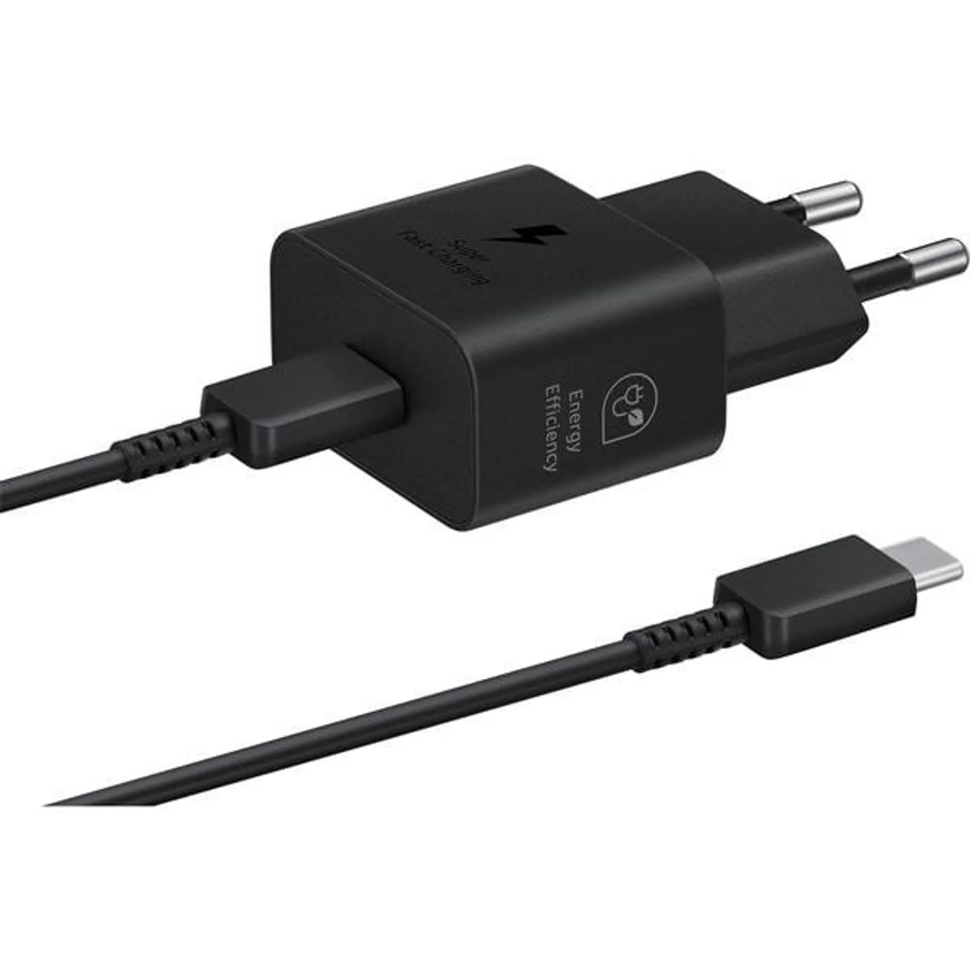 Incarcator retea SAMSUNG EP-T2510XBEGEU, 1xUSB-C Power Delivery 25W, Cablu inclus 1m, negru