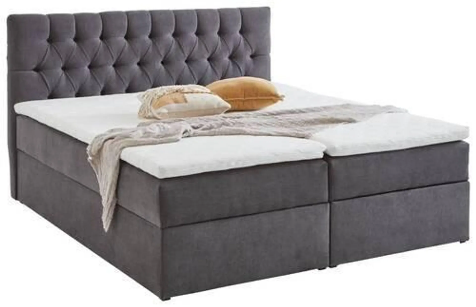 TIP BOXSPRING FĂRĂ ARCURI 160/200 cm gri