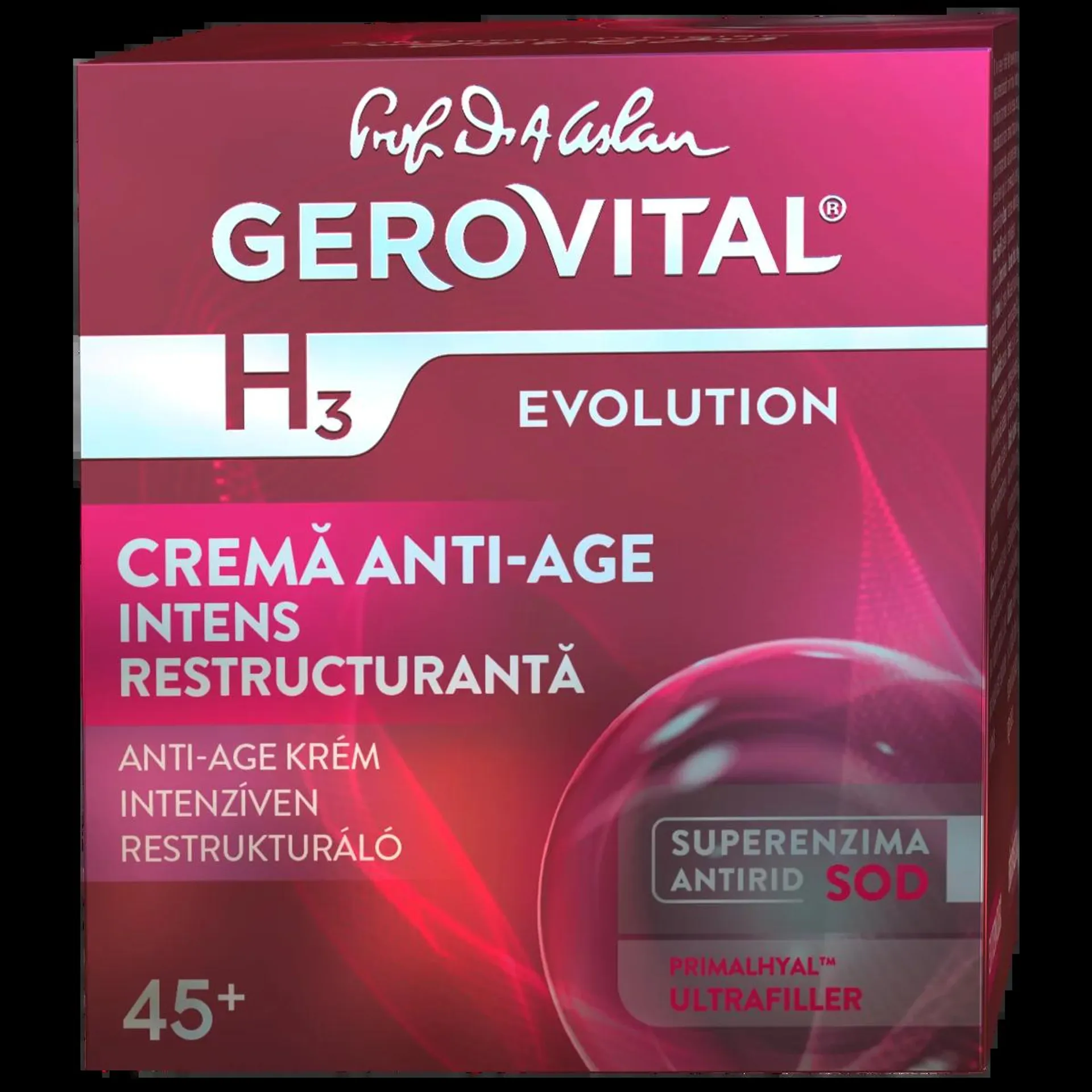 Crema antiage intens restructuranta de noapte H3 Evolution, 50ml, Gerovital