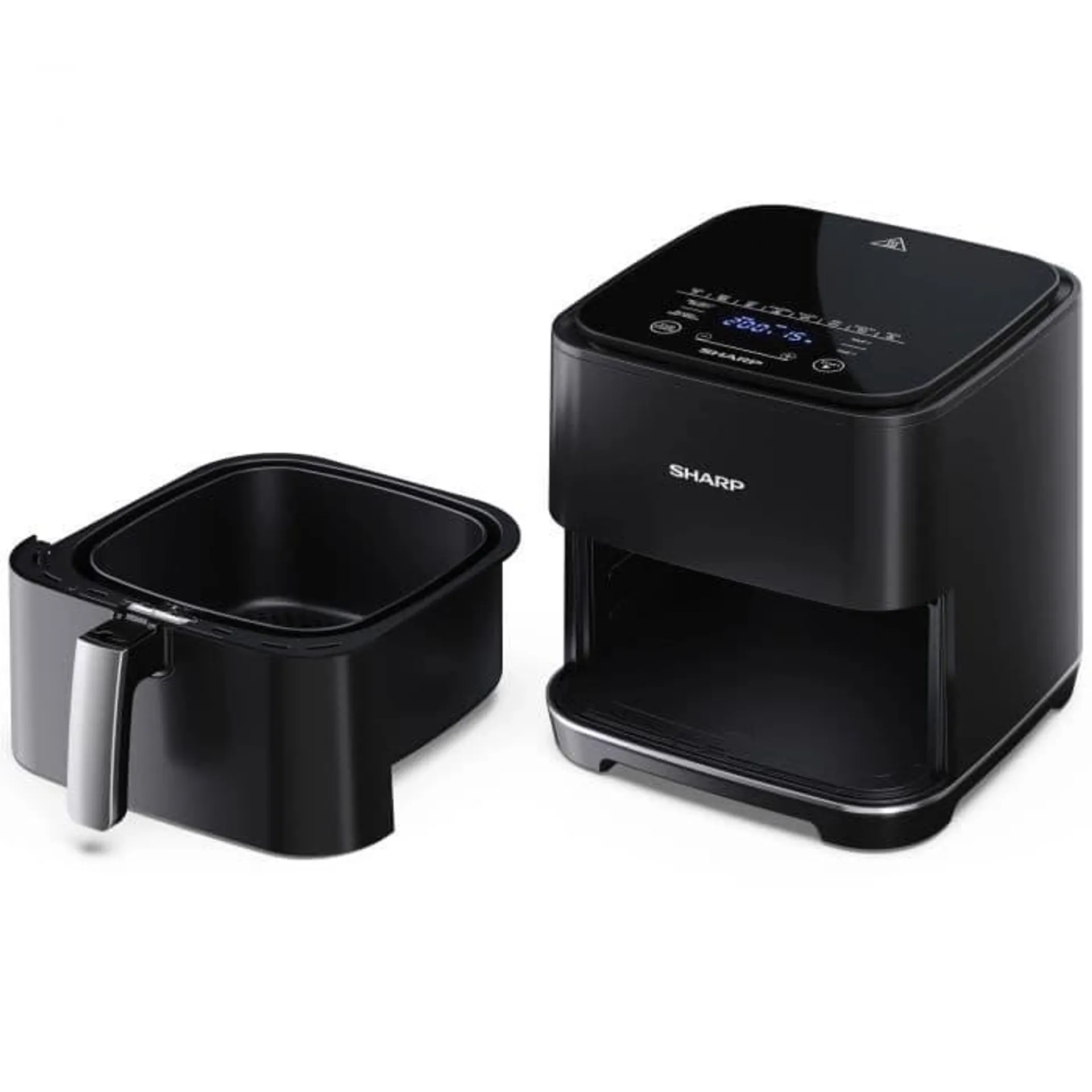 Friteuza cu aer cald Sharp AF-GS552AEB, 1650 W, 5.5 l, 8 programe presetate, Touch Control, Negru