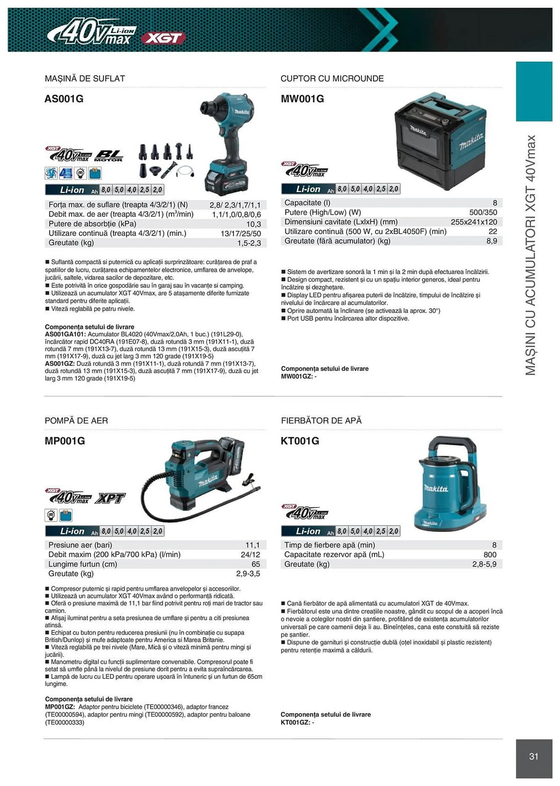 Catalog Сatalog Makita de la 6 februarie până la 31 decembrie 2024 - Revista Pagina 31