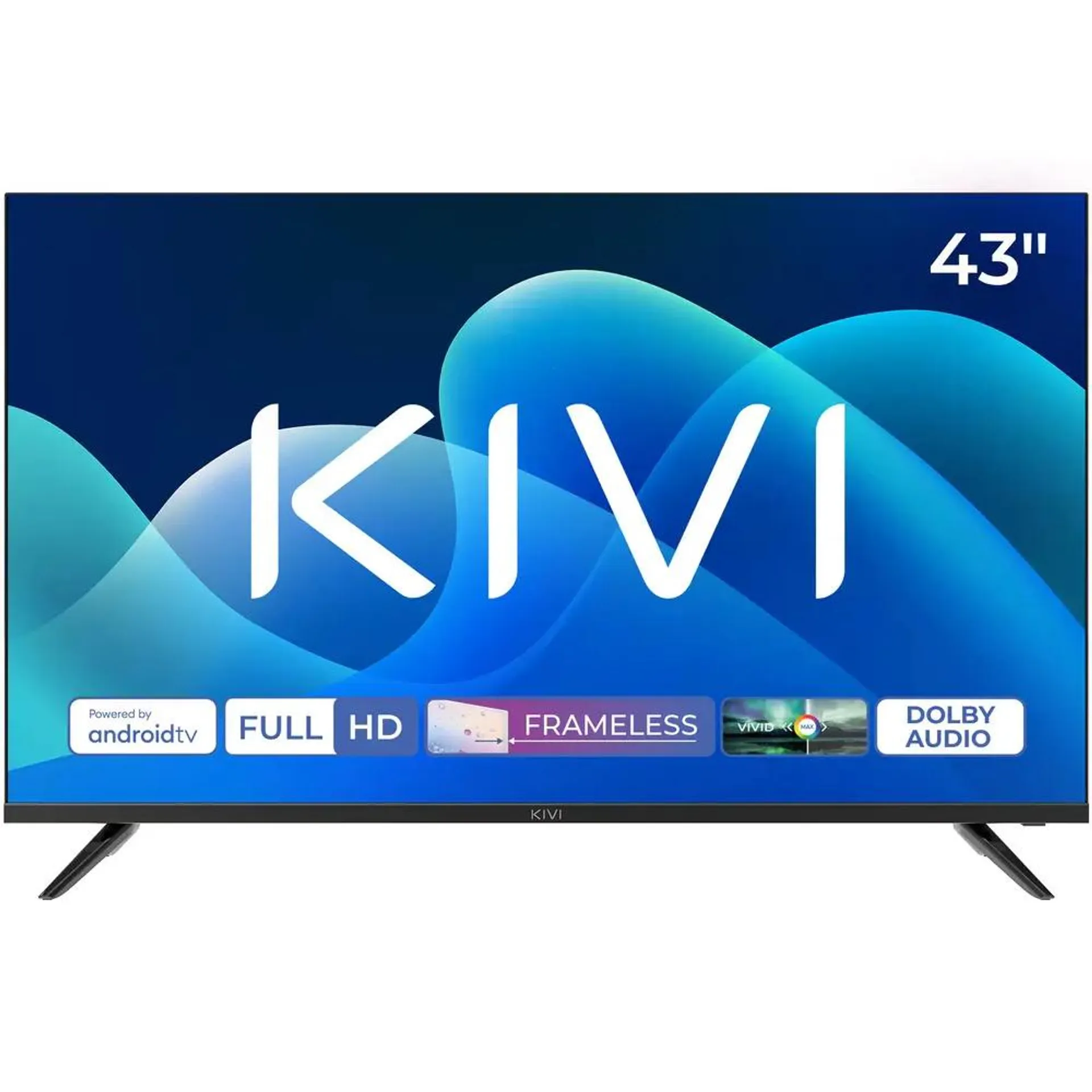 Televizor KIVI LED 43F730QB, 109 cm, Smart Android TV, Full HD, Clasa F