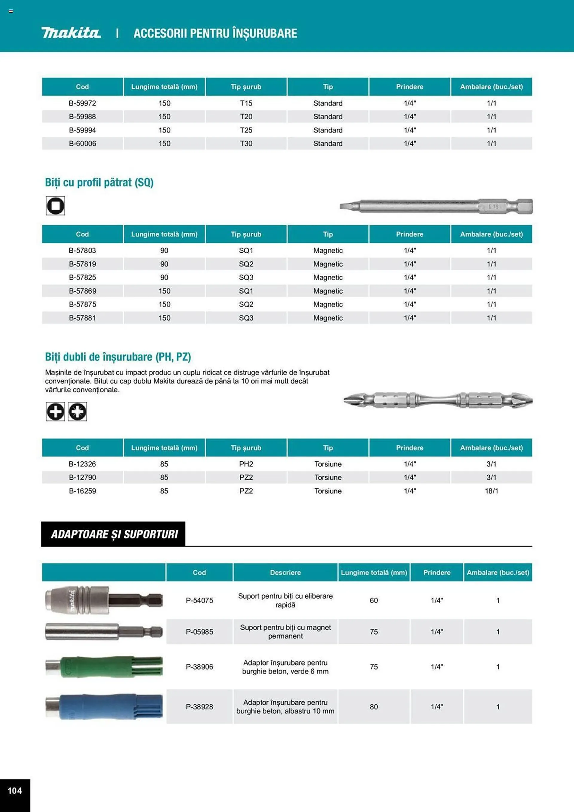 Catalog Сatalog Makita de la 25 martie până la 31 decembrie 2024 - Revista Pagina 104