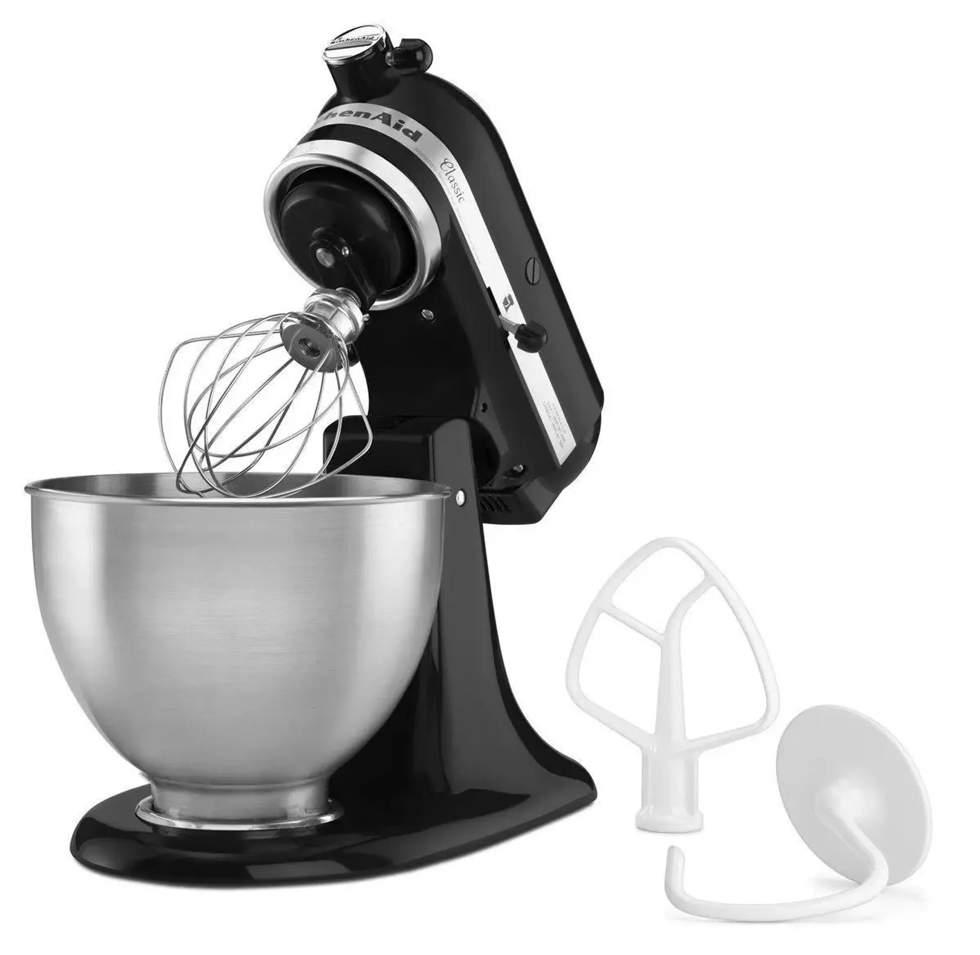 Mixer cu bol KitchenAid 5K45SSEOB, 4.3 litri, Classic, Negru