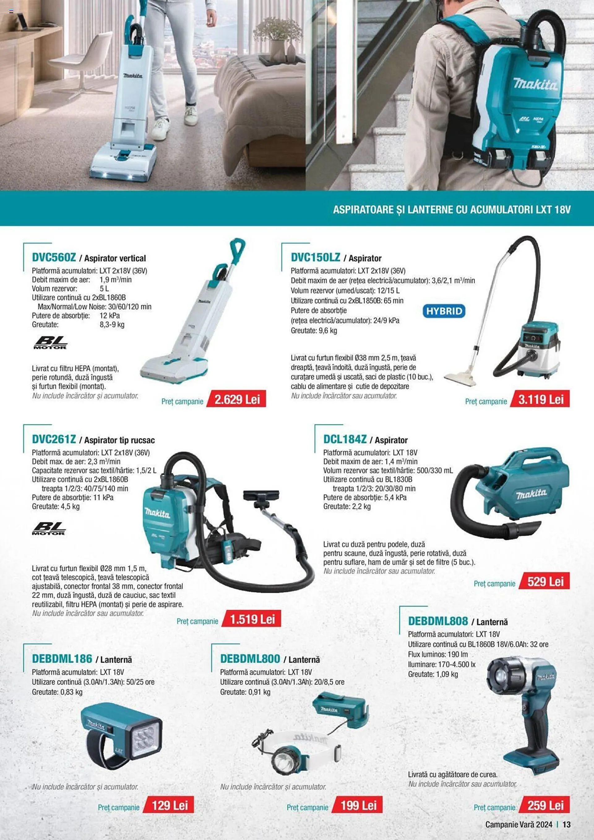 Catalog Makita catalog de la 1 iulie până la 30 septembrie 2024 - Revista Pagina 13